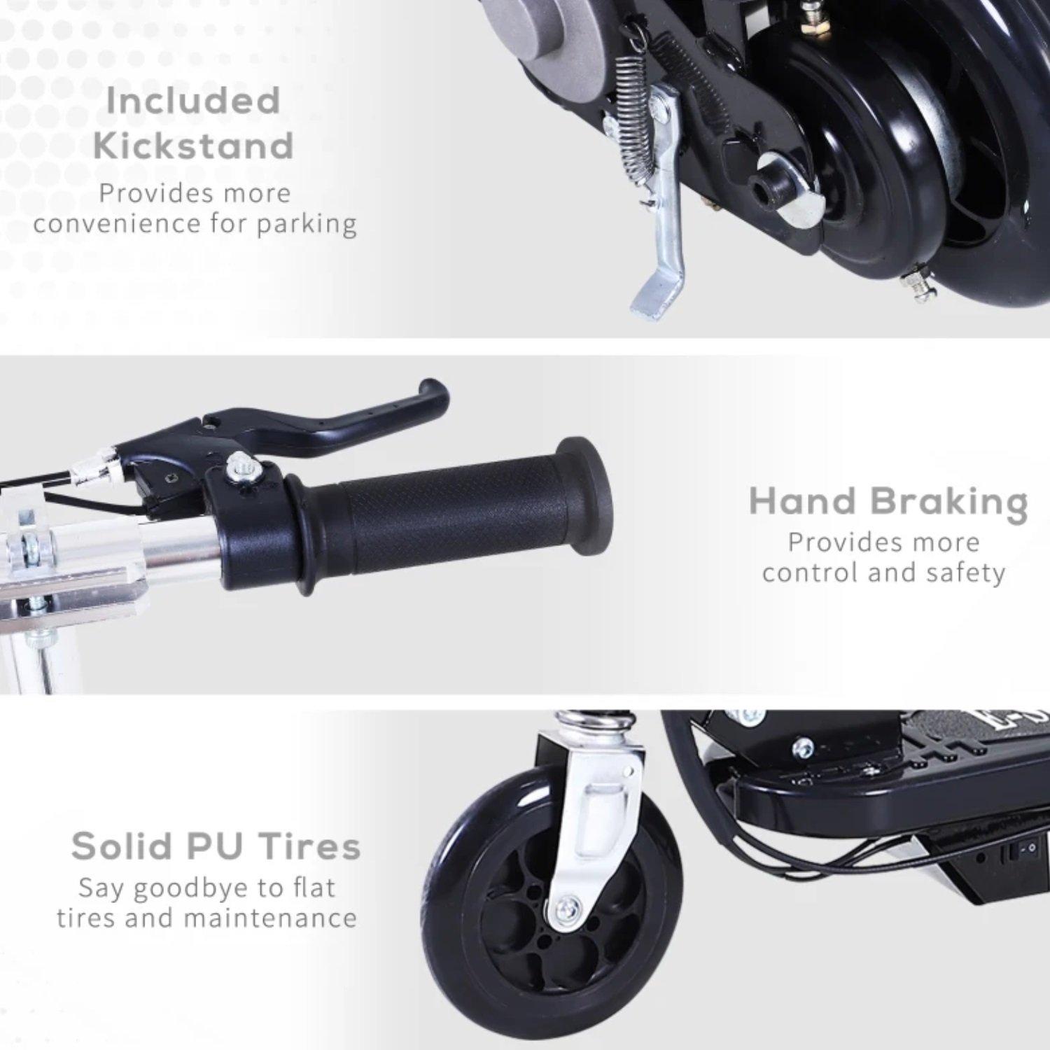 Black - HOMCOM - HOMCOM Foldable Electric 12V Ride On Scooter - 7