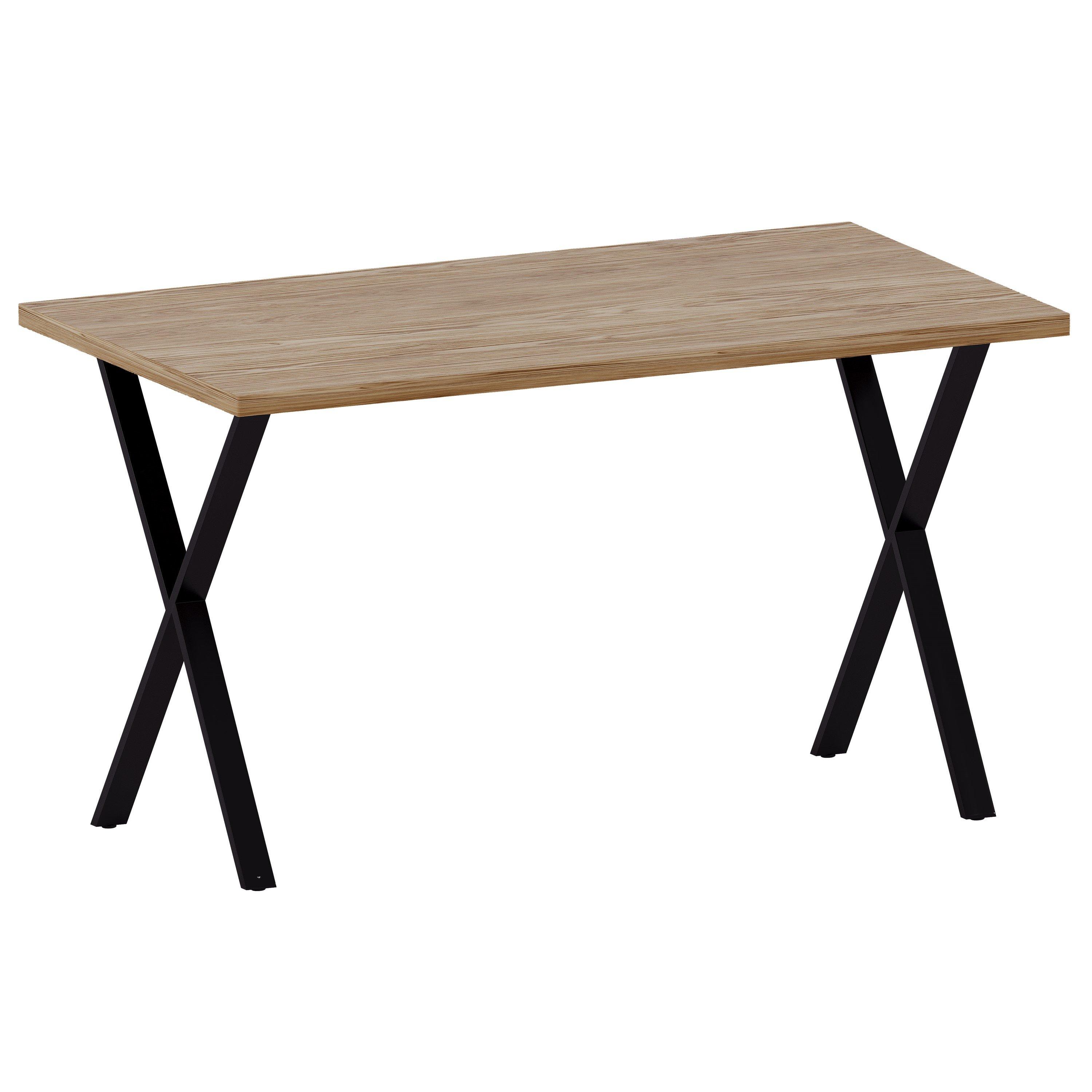 Oak - Lassic - 4 Seater Dining Table With X Shape Legs - 8