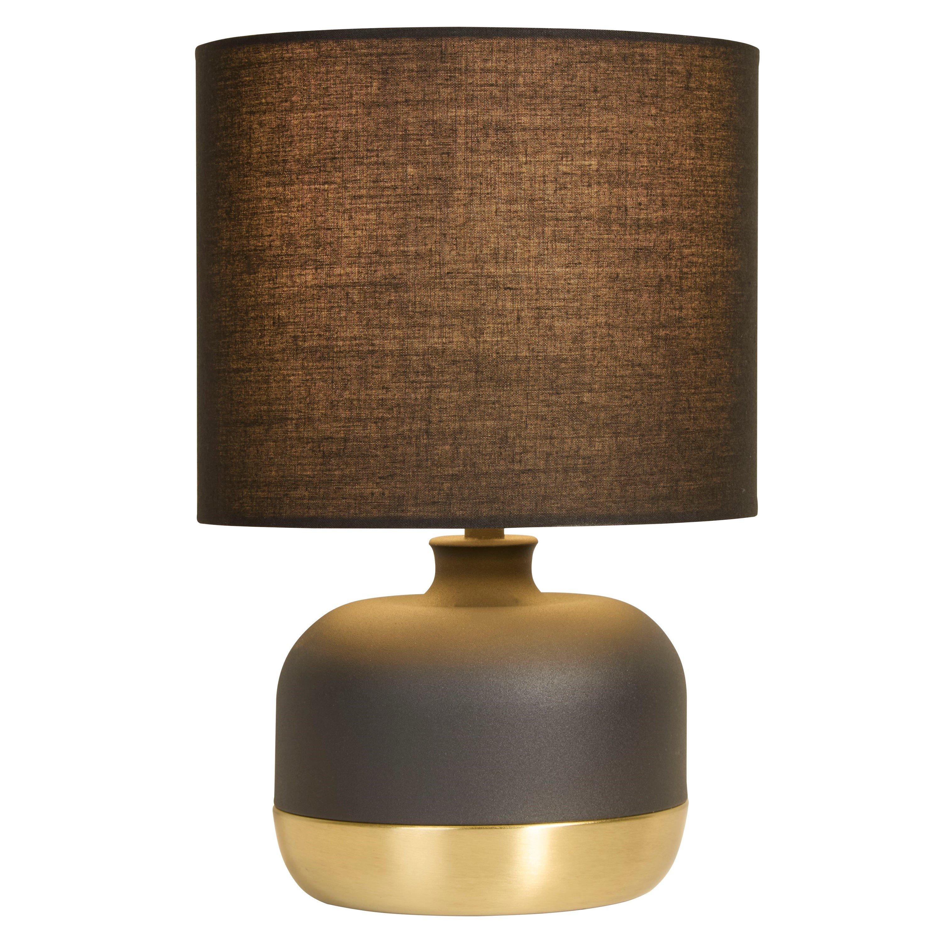 Black - Lighting Collection - Ezra Black & Gold Touch Lamp - 2