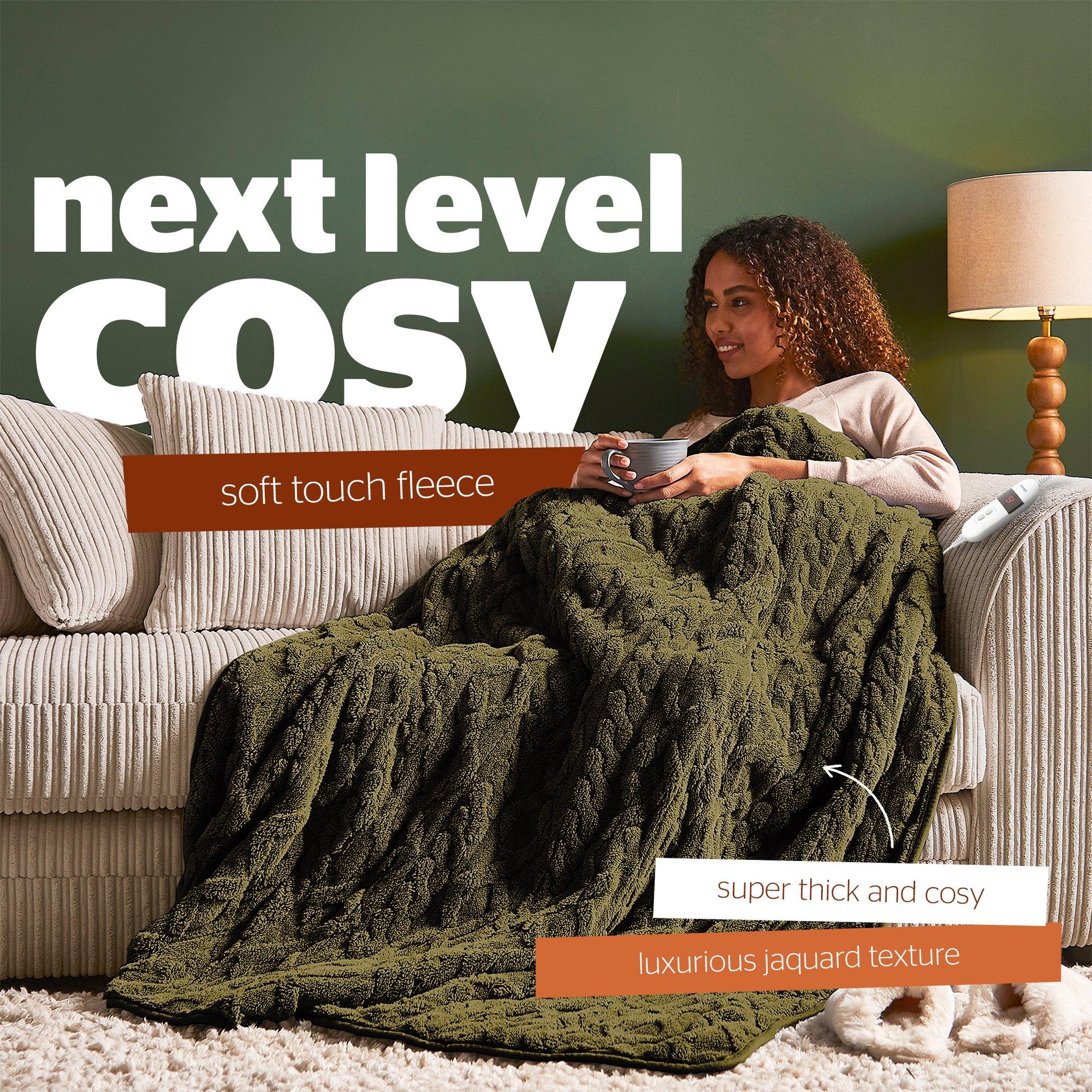 Green - Silentnight - SILENTNIGHT LUXURY SUPER COSY HEATED THROW - 2
