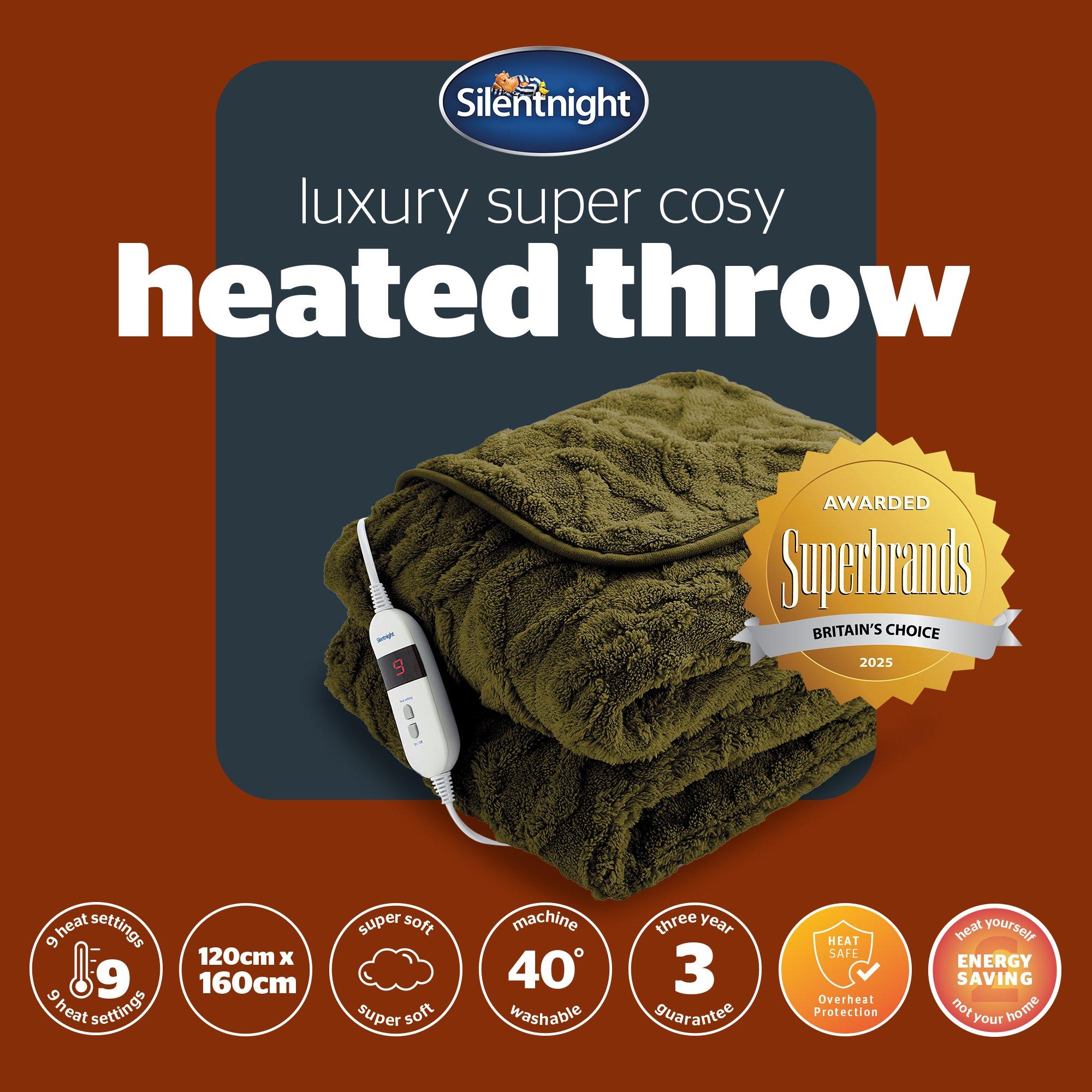 Green - Silentnight - SILENTNIGHT LUXURY SUPER COSY HEATED THROW - 7