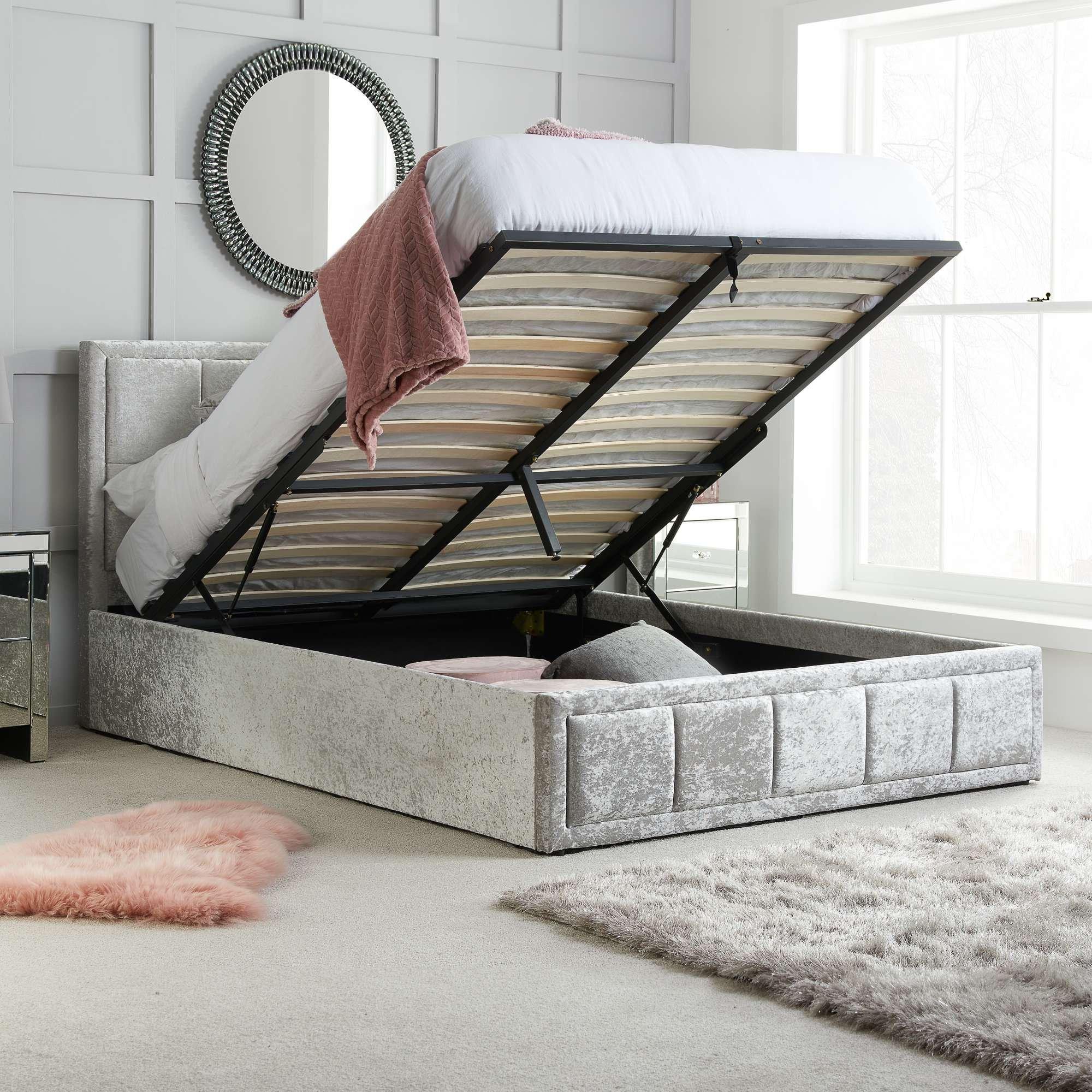 Birlea  Hannover Ottoman Bed - Steel - King