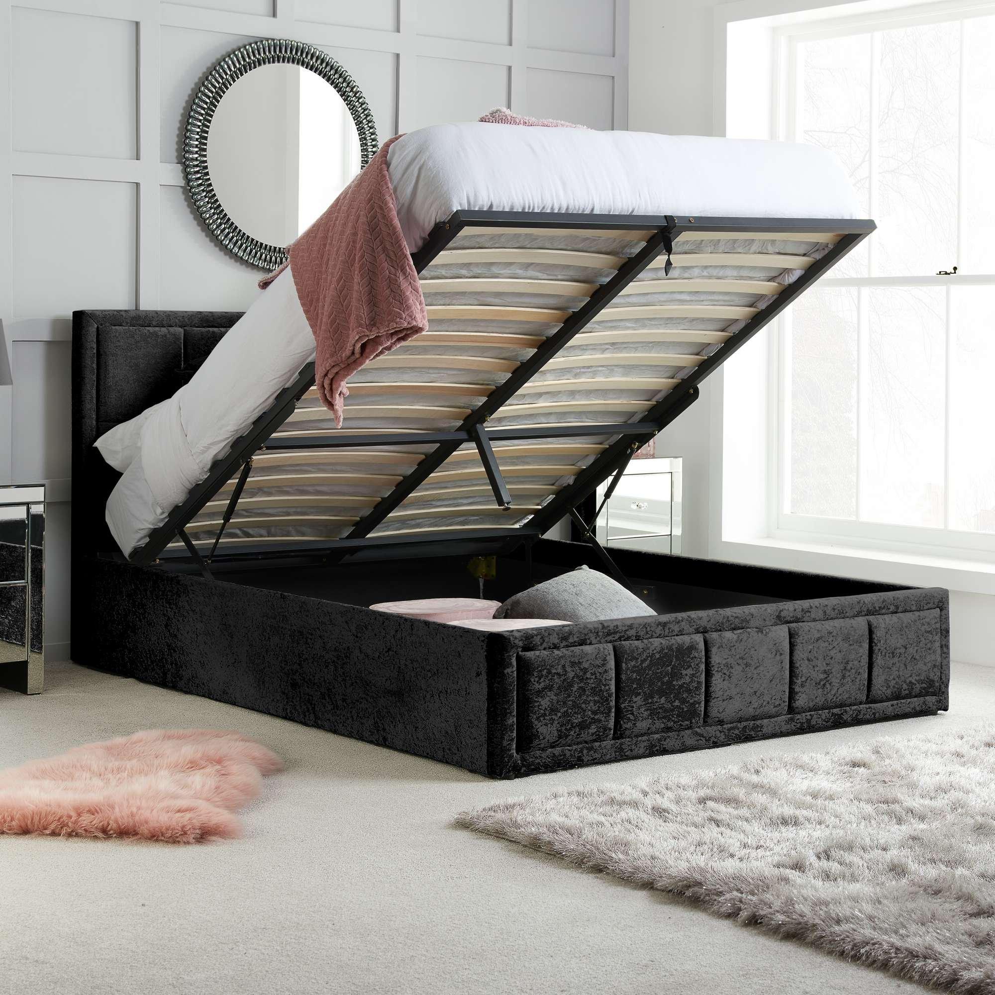 Birlea  Hannover Ottoman Bed - Black - Sm. Double