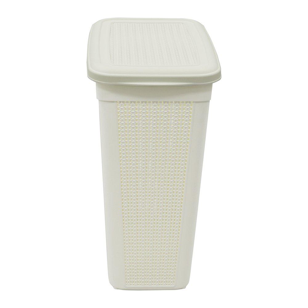 White - JVL - Loop 43L Slim Laundry Basket - 2