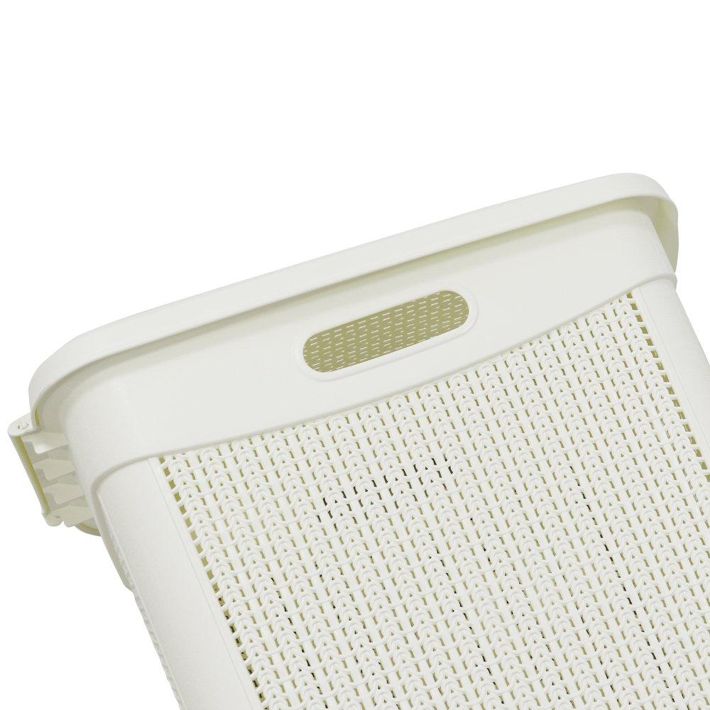 White - JVL - Loop 43L Slim Laundry Basket - 5