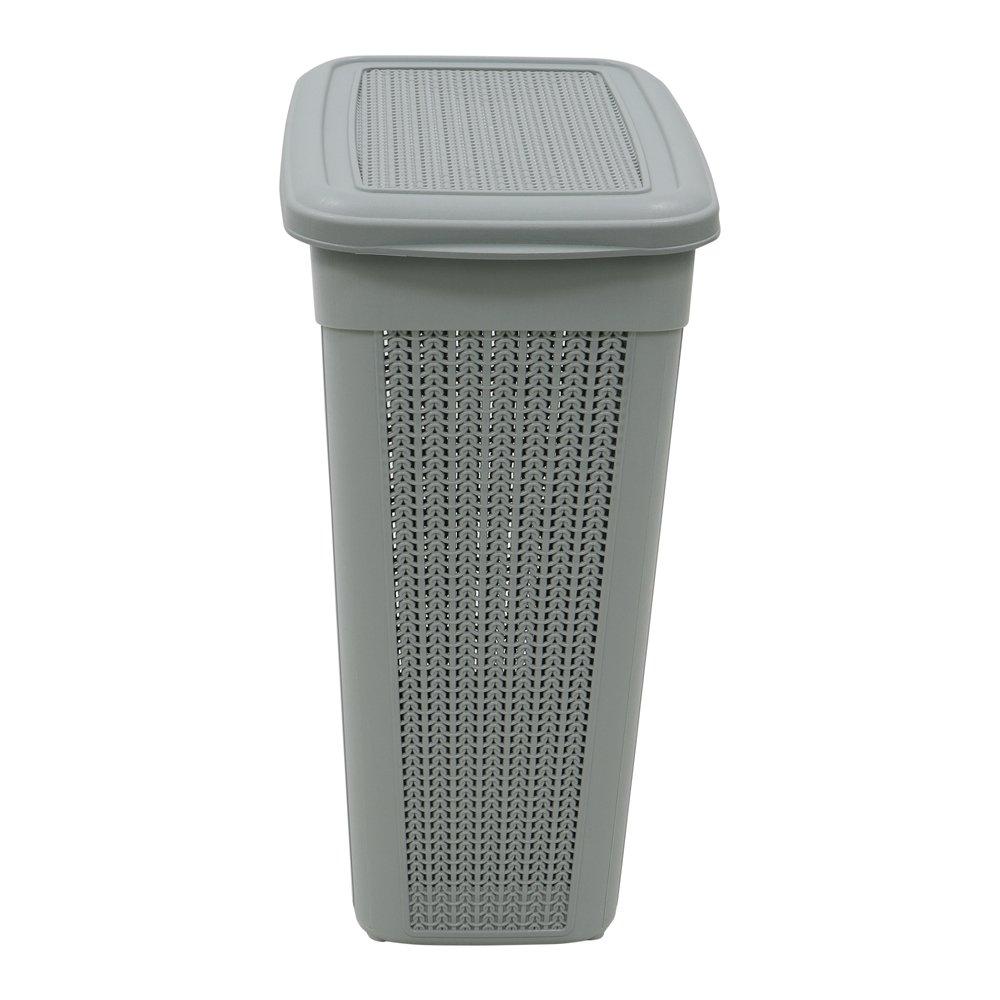 Grey - JVL - Loop 43L Slim Laundry Basket - 2
