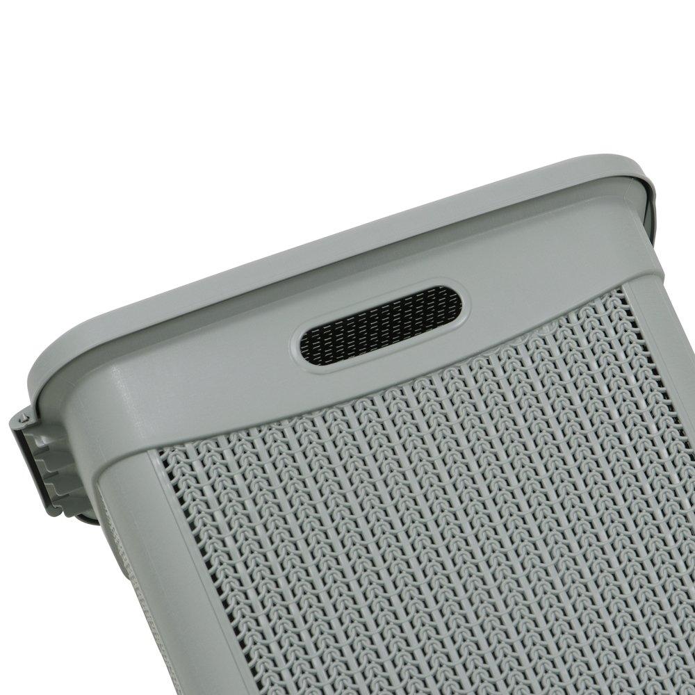 Grey - JVL - Loop 43L Slim Laundry Basket - 5