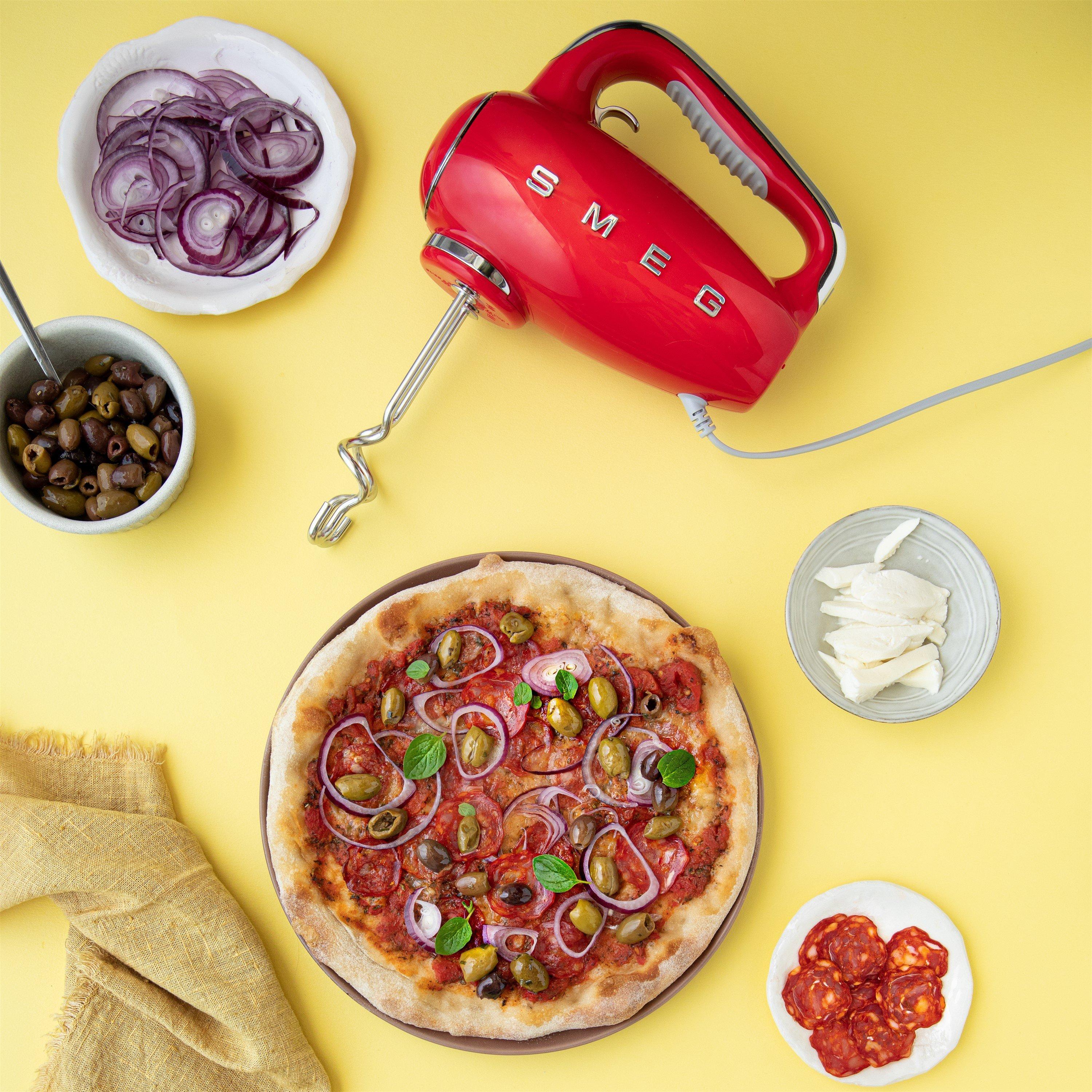 Red - Smeg - 50's Style Hand Mixer Black - 8