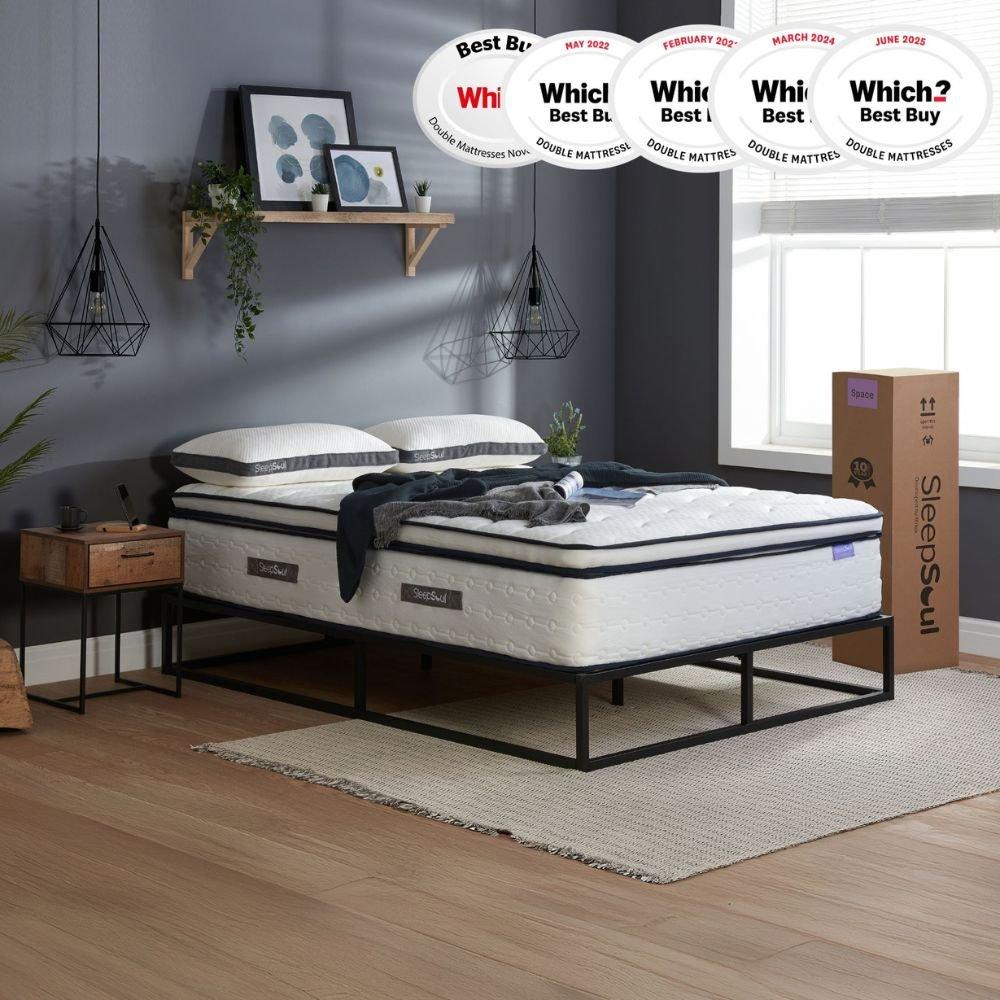 White - SleepSoul - SleepSoul Space Super King Mattress - 1