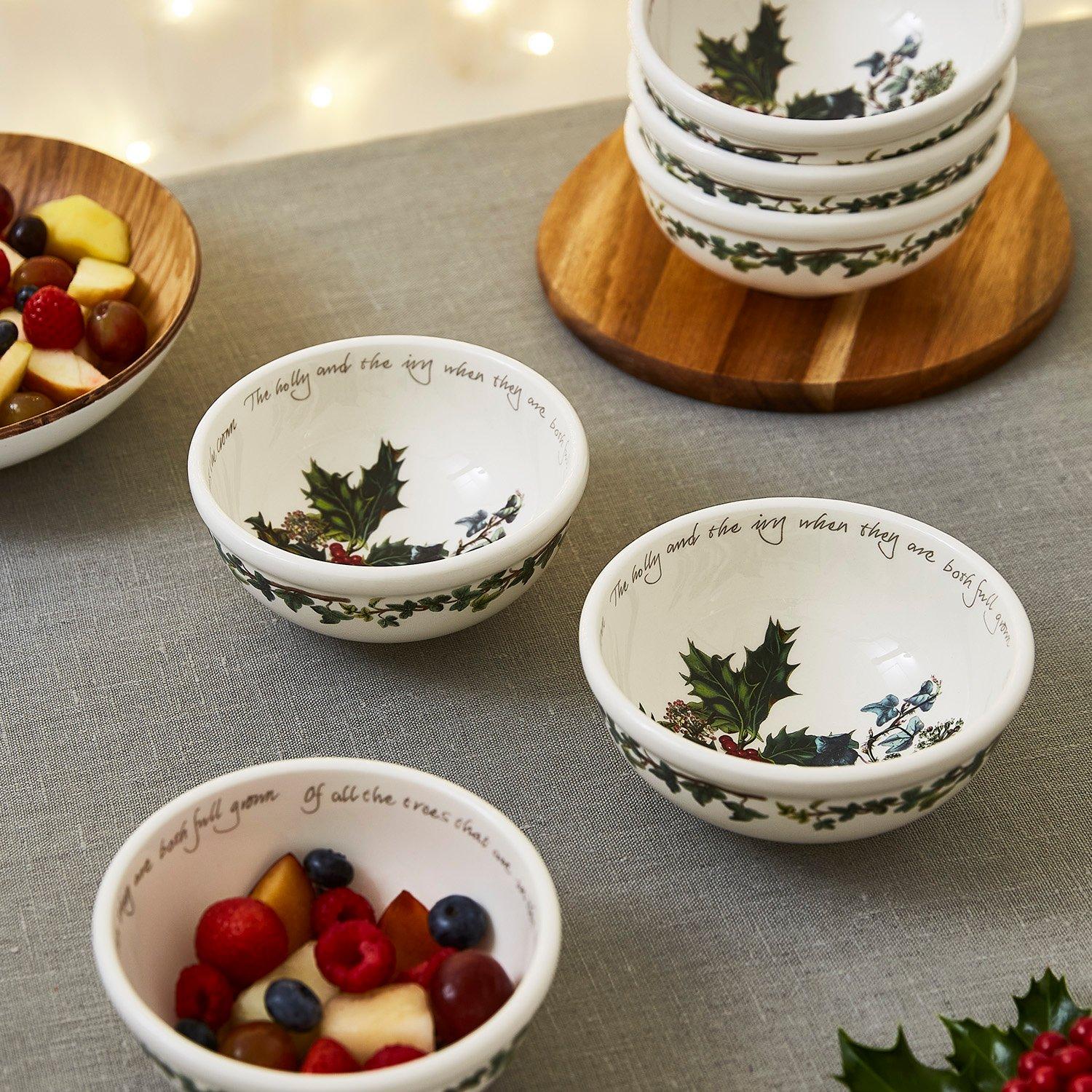 Green - Portmeirion Holly and Ivy - The Holly and the Ivy Set of 6 Small Bowls - 2