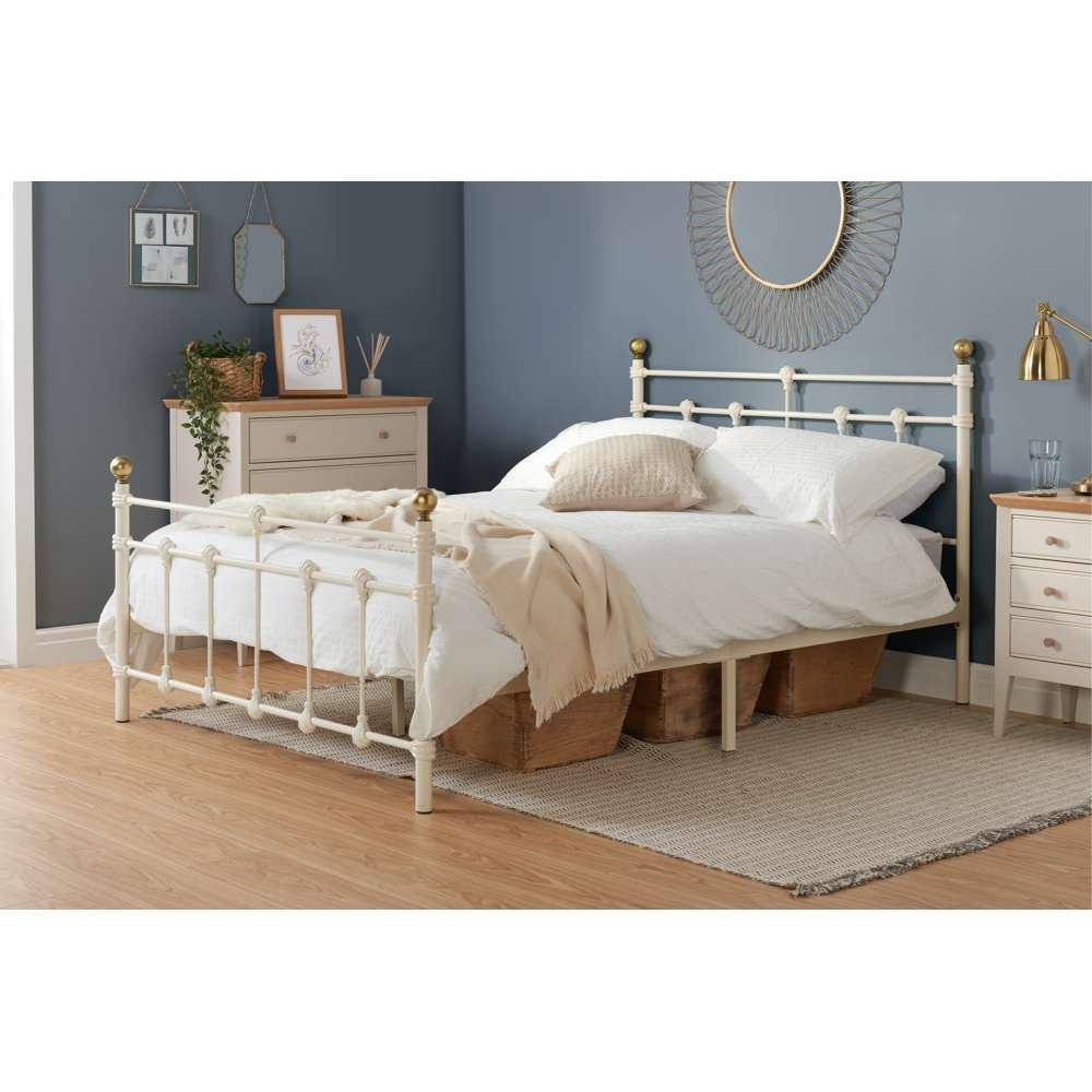 Birlea  Atlas Metal Bed - Cream - Sm. Double