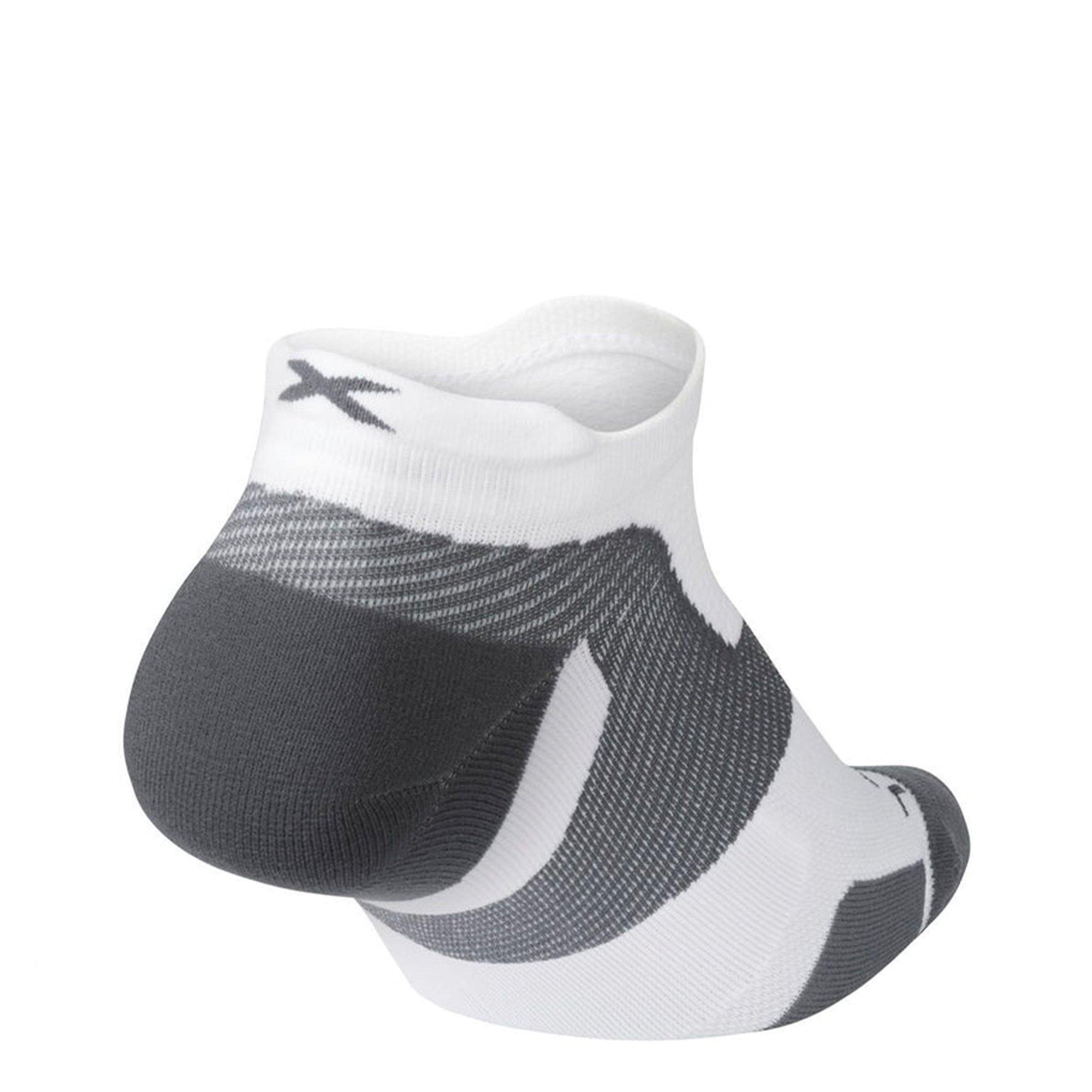 White/Grey - 2XU - Vectr Light Cushion No Show Socks 1 Pack - 2