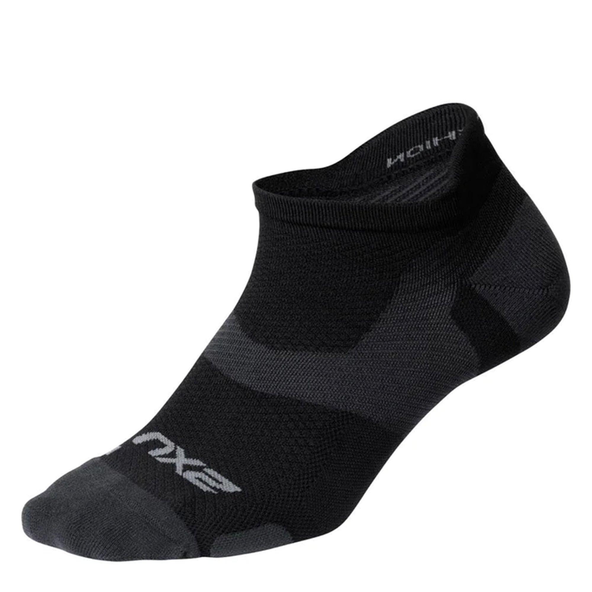 Black/Titanium - 2XU - Vectr Light Cushion No Show Socks 1 Pack - 1