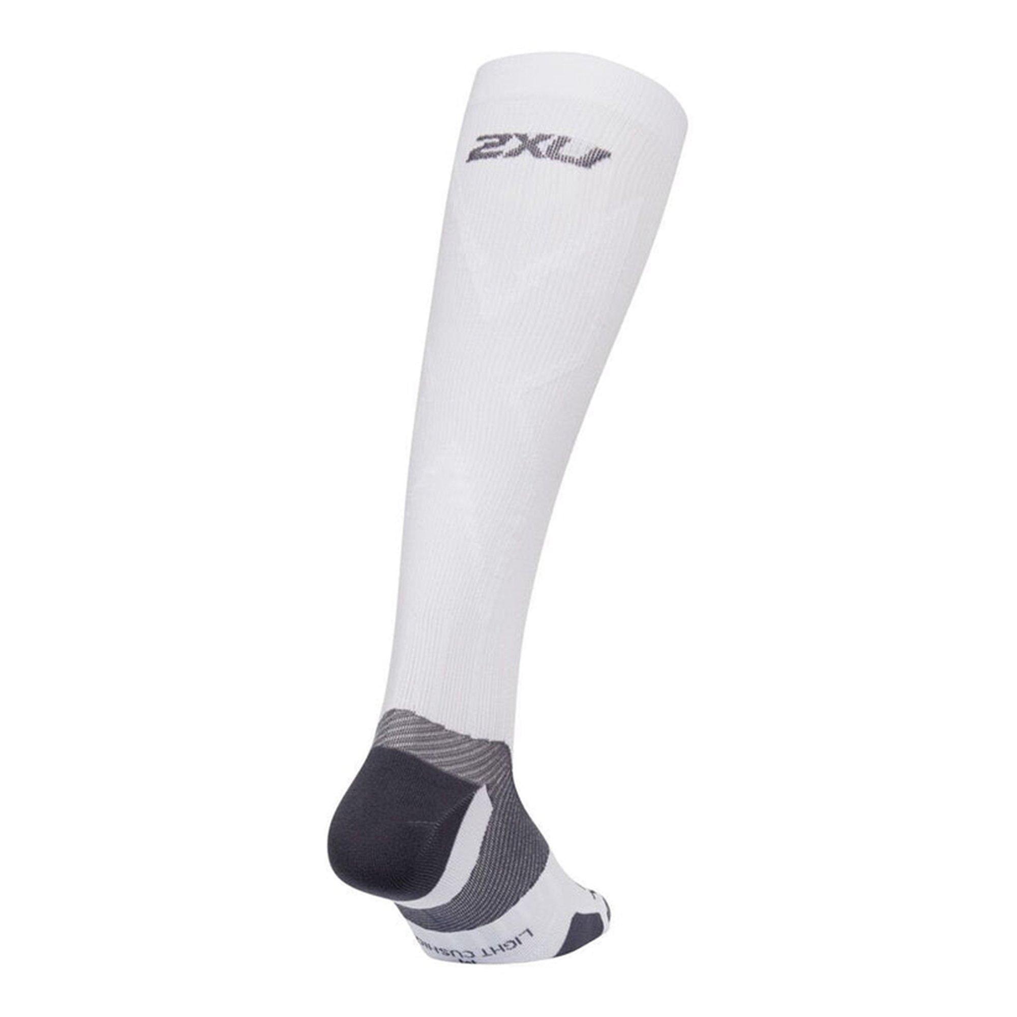 White/Grey - 2XU - Vectr Light Cushion Full Length Sock 1 Pack - 2