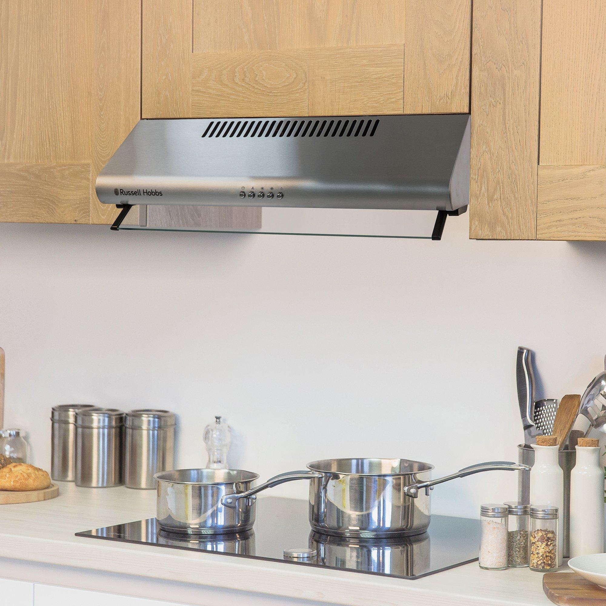 Stainless Steel - Russell Hobbs - RHVSRCH602SS-M 60cm Wide Visor Cooker Hood - 3