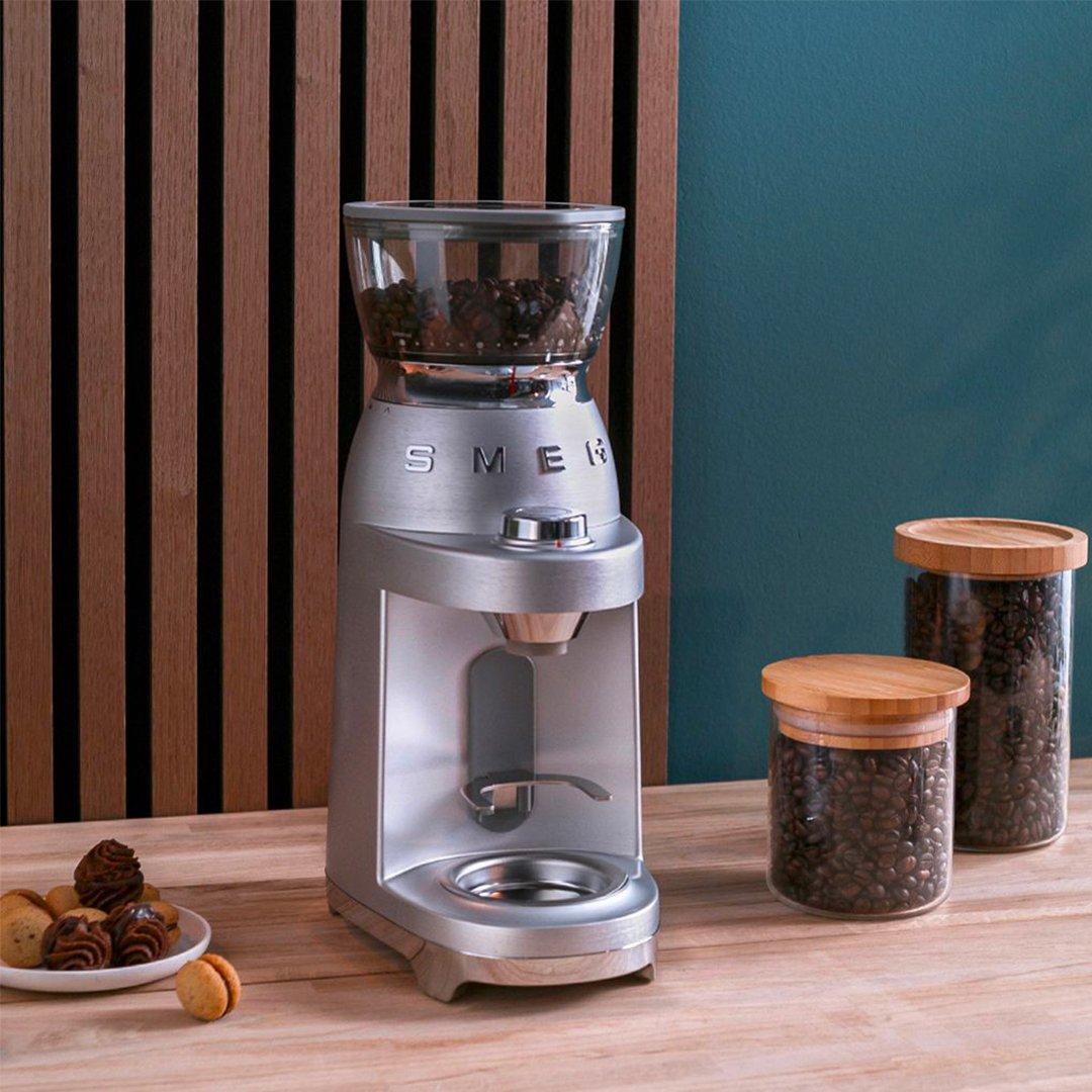 Stainless Steel - Smeg - 50s Style Multi-Setting Coffee Grinder - 11
