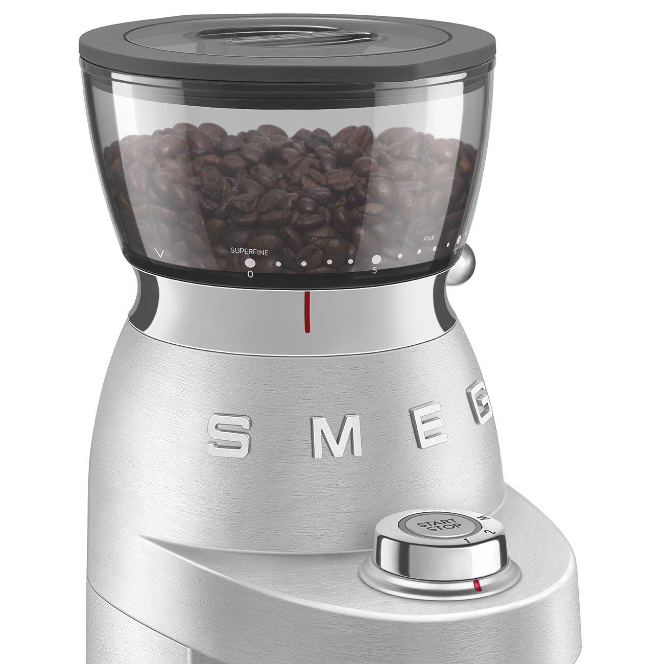Stainless Steel - Smeg - 50s Style Multi-Setting Coffee Grinder - 7