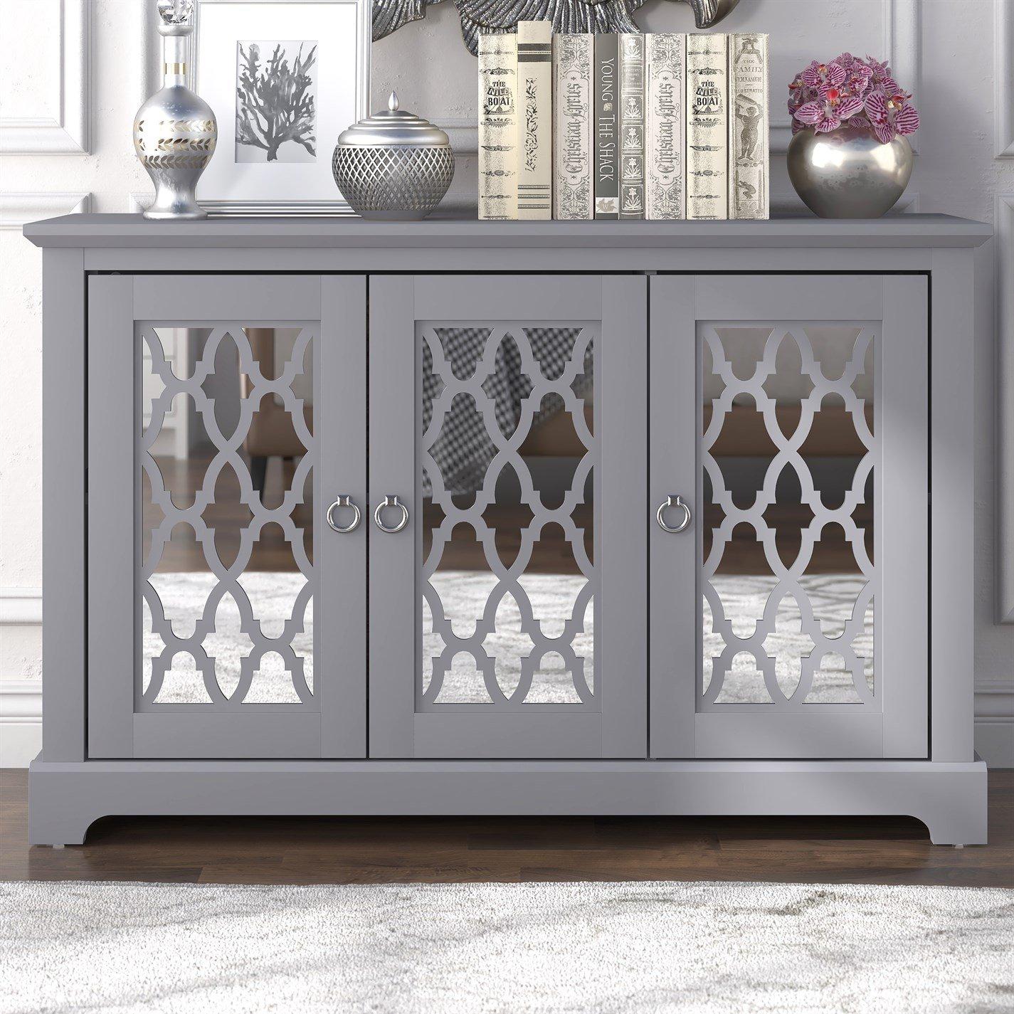 Grey - GFW - Honiton 3 Door Sideboard - 1