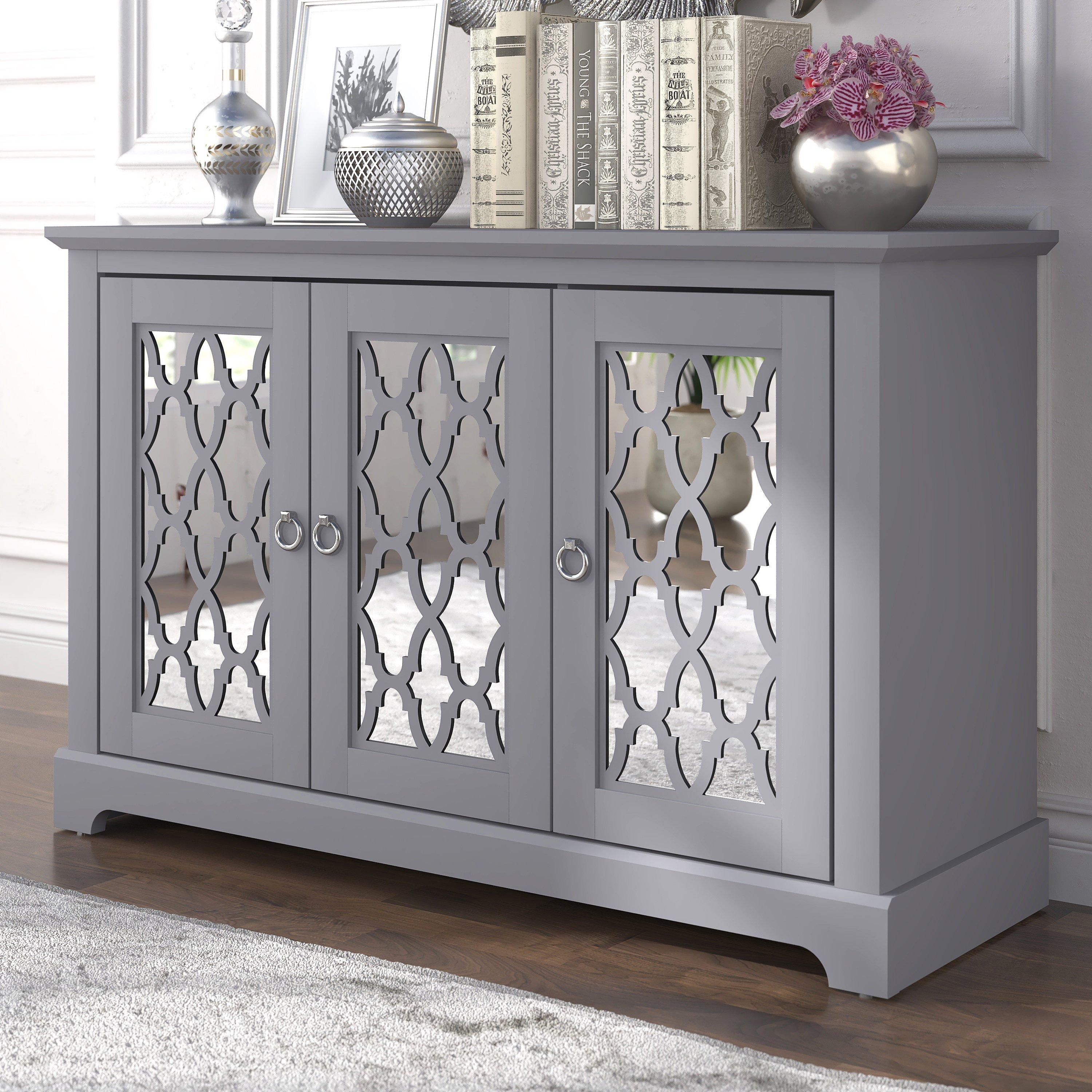 Grey - GFW - Honiton 3 Door Sideboard - 2