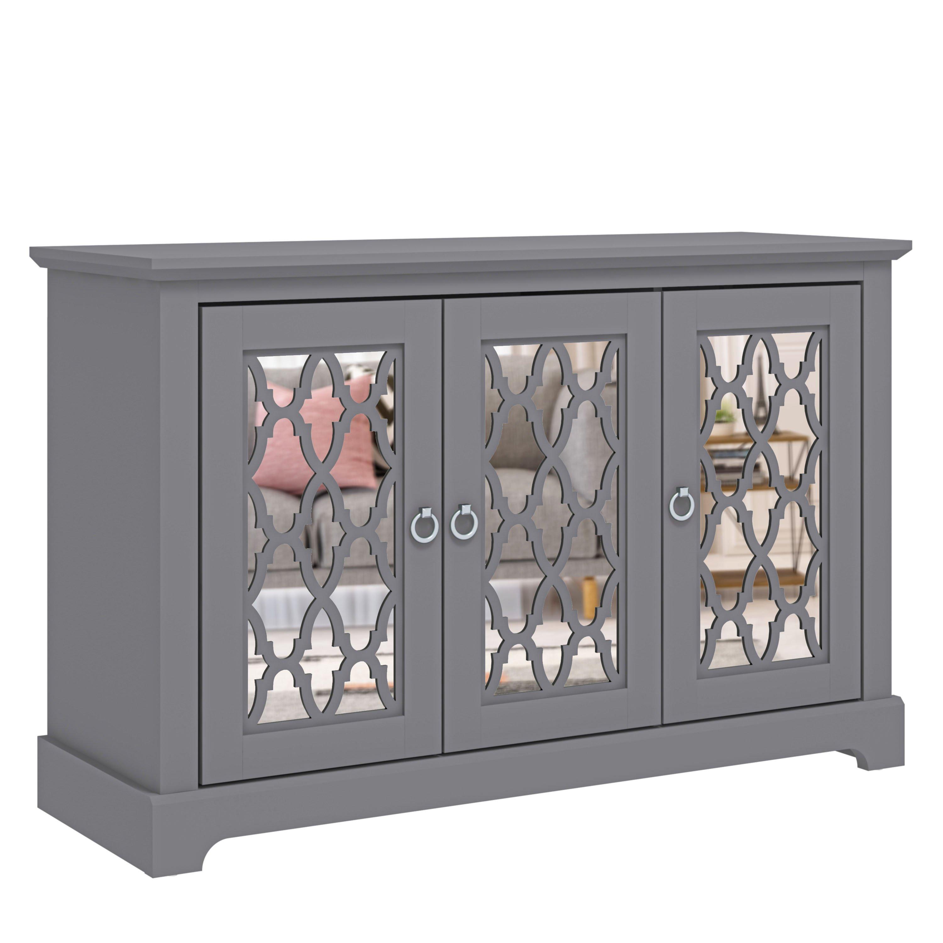 Grey - GFW - Honiton 3 Door Sideboard - 4