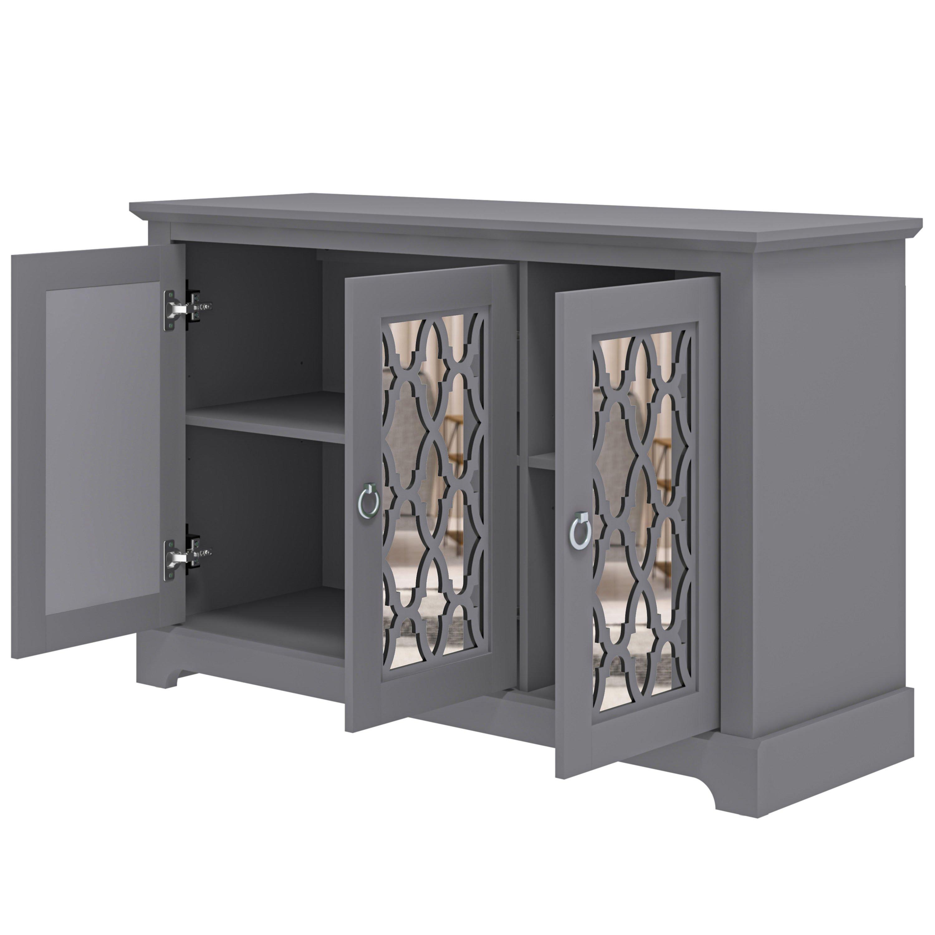 Grey - GFW - Honiton 3 Door Sideboard - 6