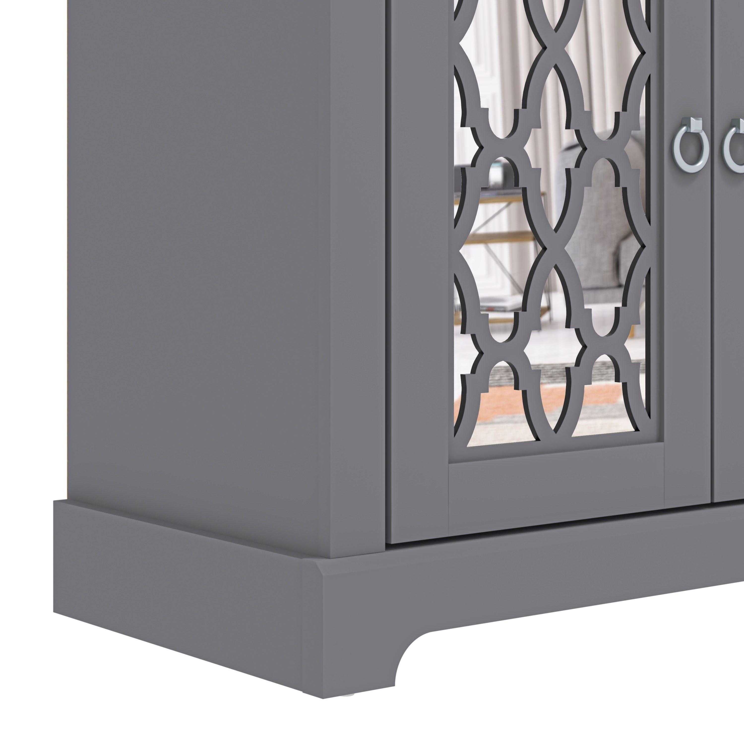 Grey - GFW - Honiton 3 Door Sideboard - 9