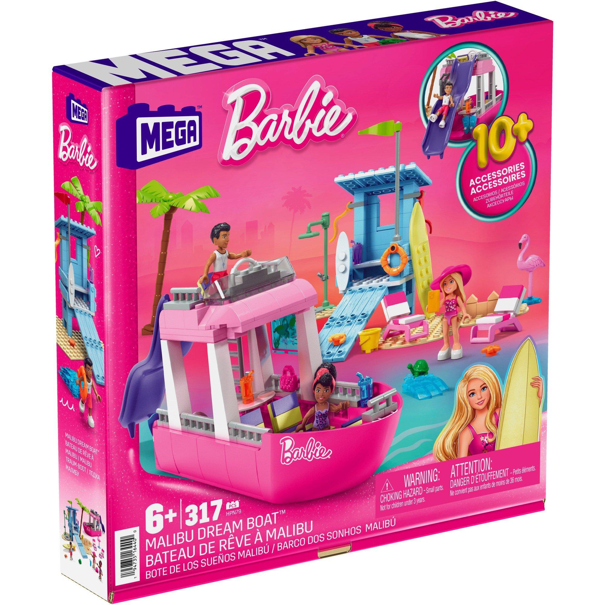 NEW MEGA Barbie Malibu Dream Boat, building toy 6+ 317 Pieces - Image 6