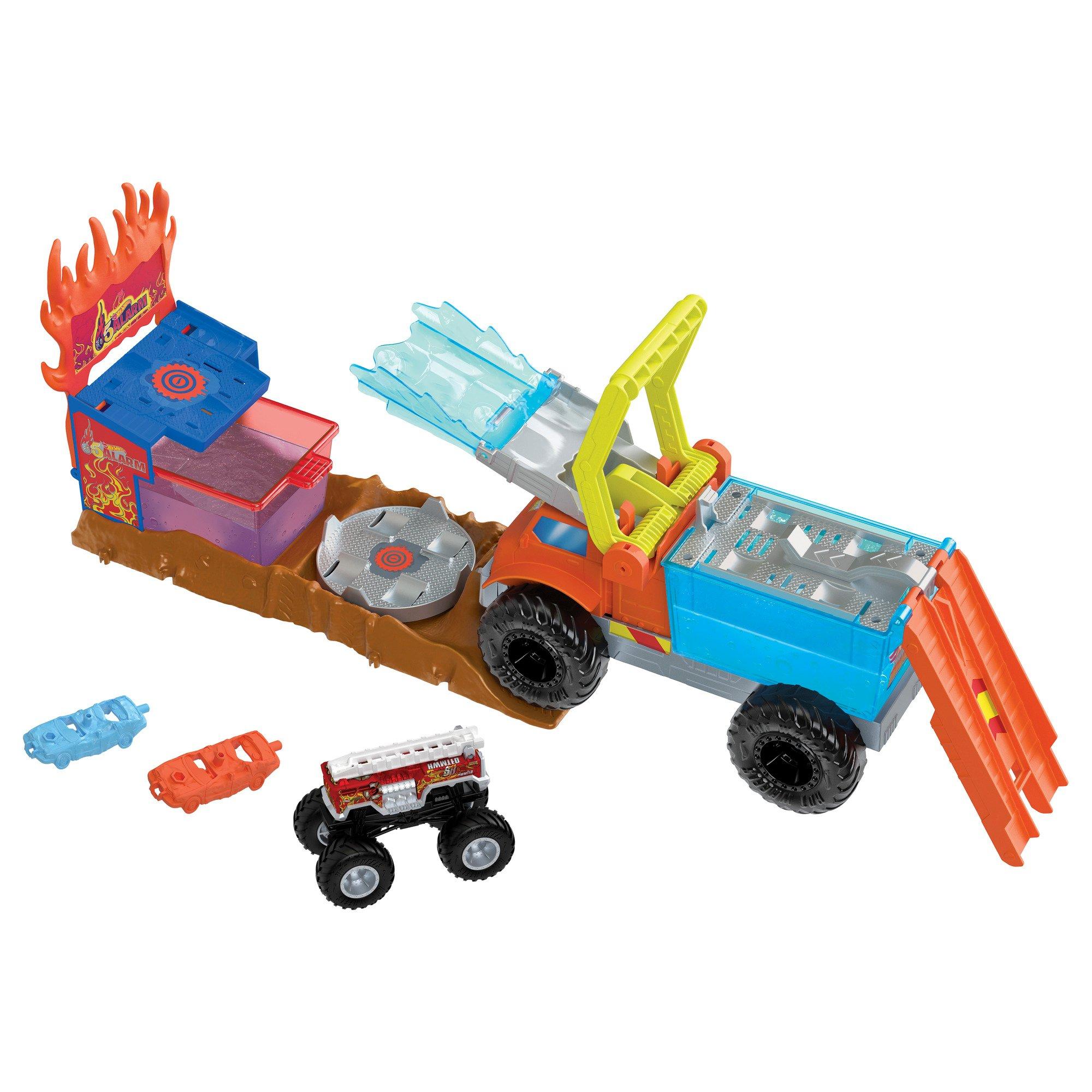 Multi Format An - Hot Wheels - Monster Trucks: Colour Shifters 5-Alarm Rescue Playset - 2
