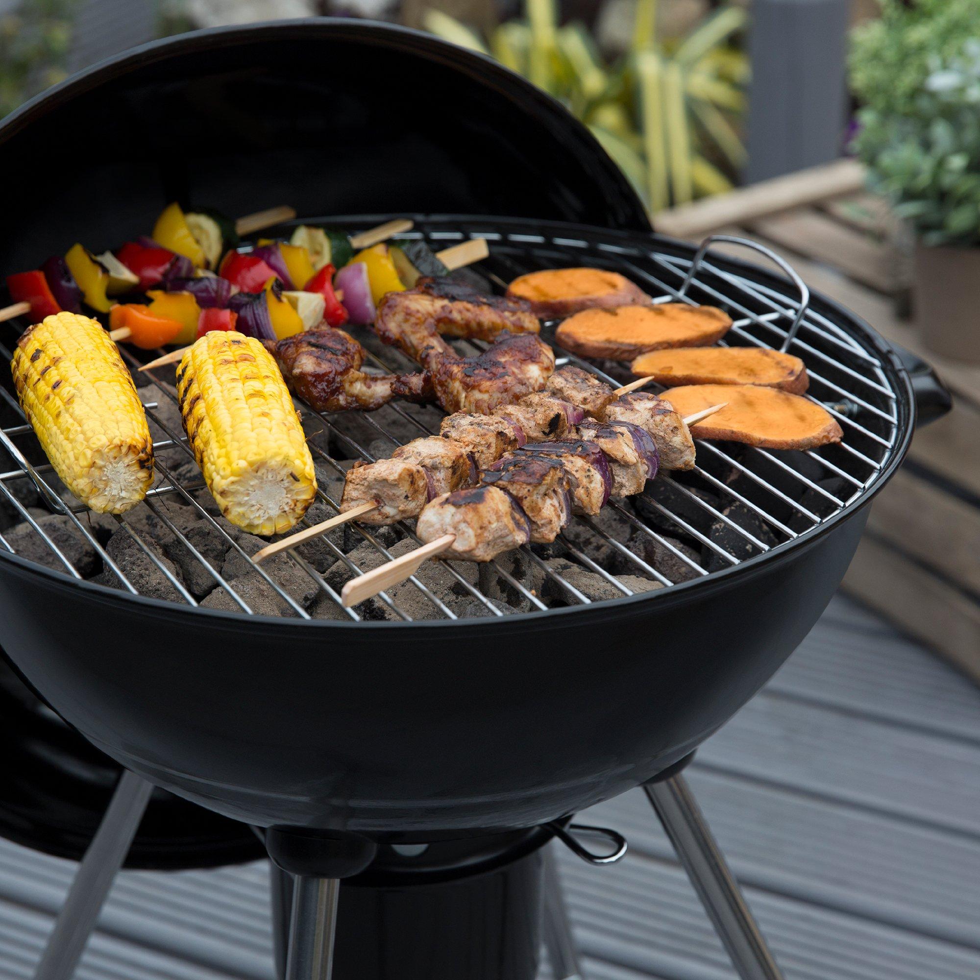Black - George Foreman - GFKTBBQ Kettle Charcoal BBQ in Black - 3