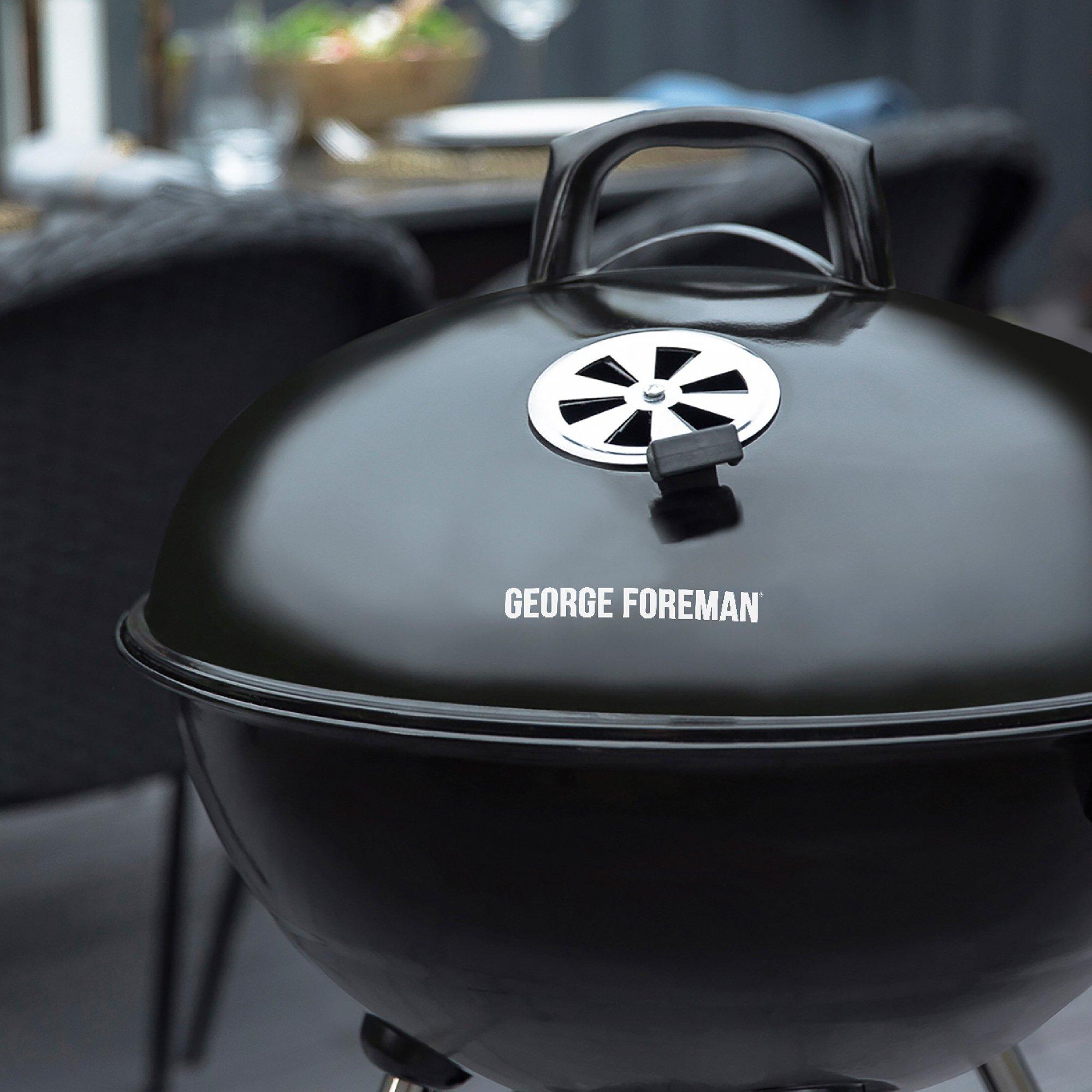 Black - George Foreman - GFKTBBQ Kettle Charcoal BBQ in Black - 4