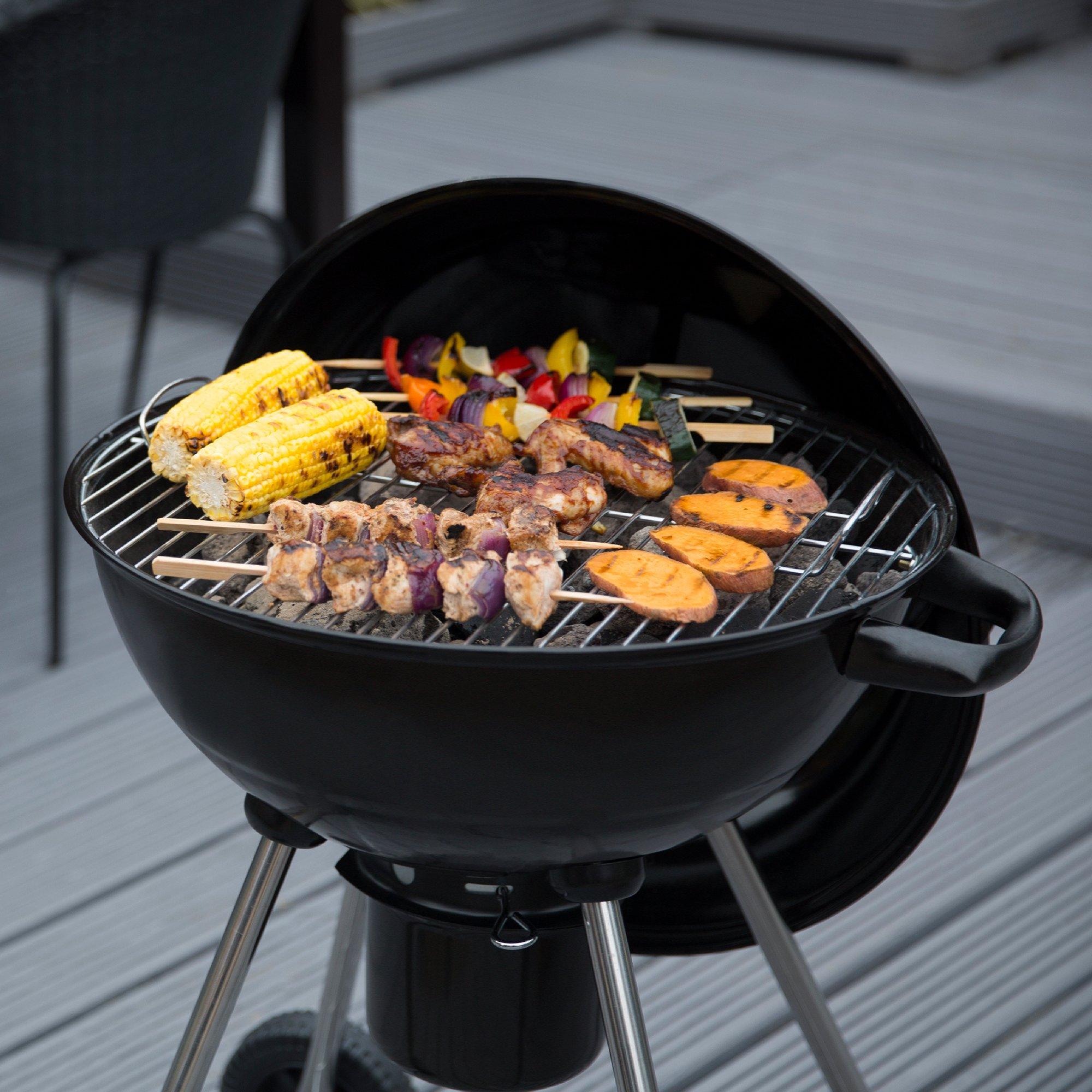 Black - George Foreman - GFKTBBQ Kettle Charcoal BBQ in Black - 6