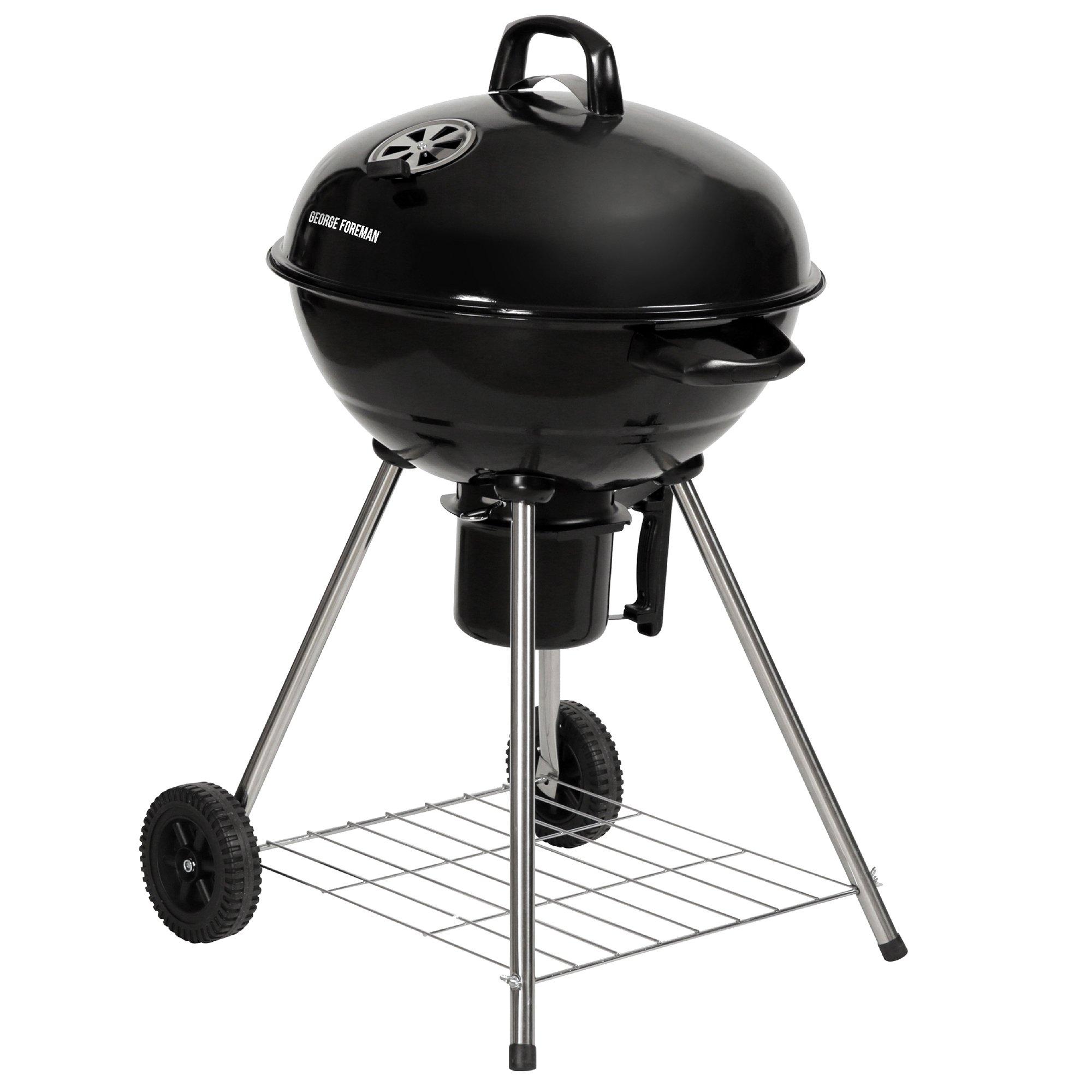 Black - George Foreman - GFKTBBQ Kettle Charcoal BBQ in Black - 7
