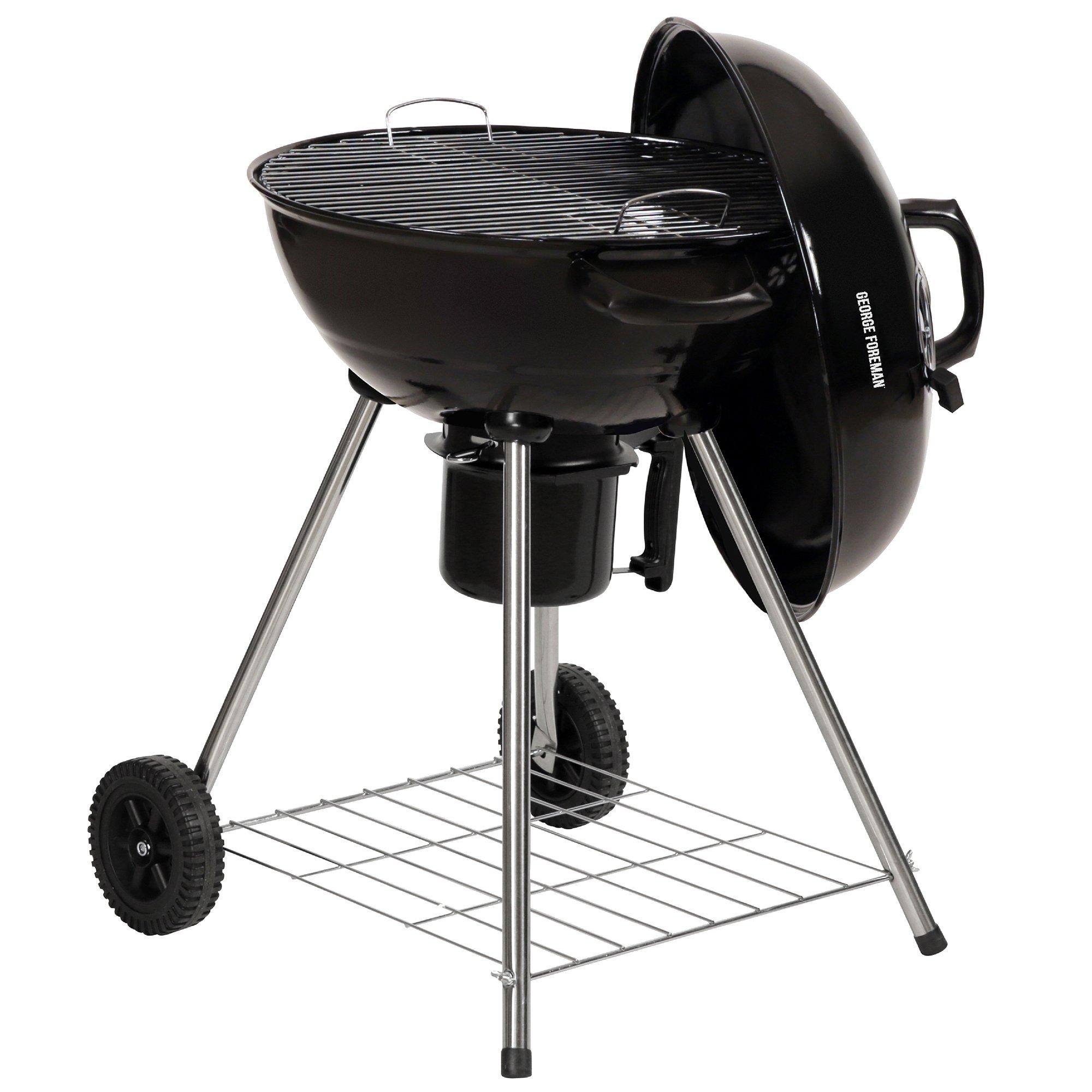 Black - George Foreman - GFKTBBQ Kettle Charcoal BBQ in Black - 8