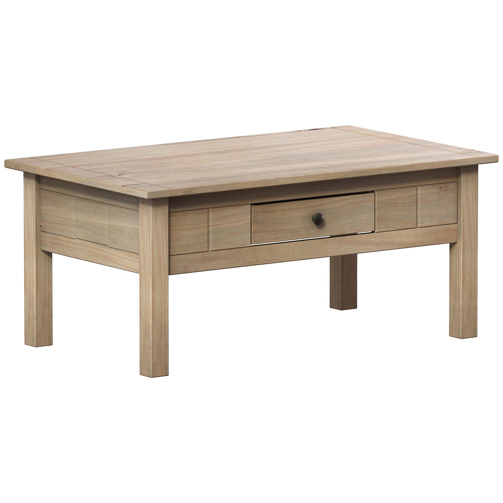 Oak - Lassic - Vida Designs Panama 1 Drawer Coffee Table - 7