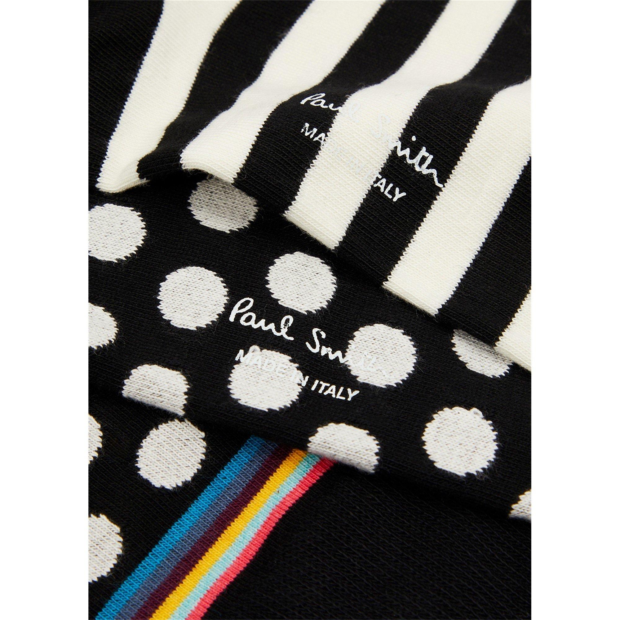 BLACK AND WHITE - PS Paul Smith Socks - PS MEN SOCK 2 PACK MARIUS - 3