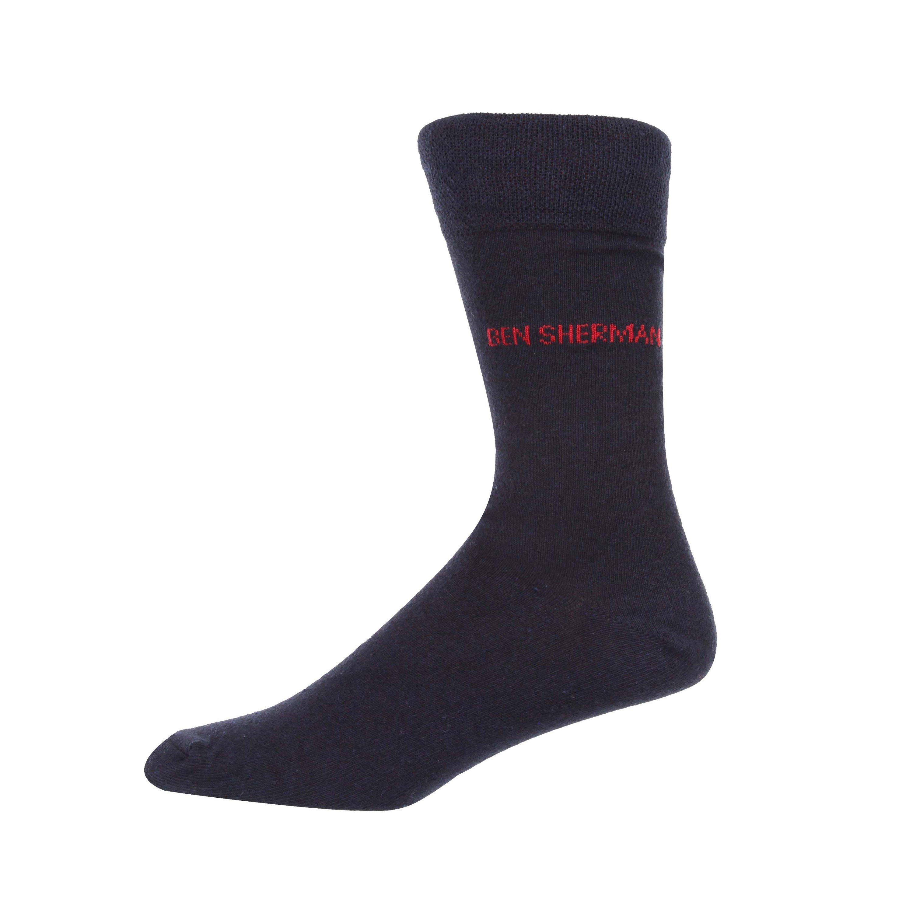Black - Ben Sherman - Ben Sherman Mens 5 Pack Crew Socks - 2