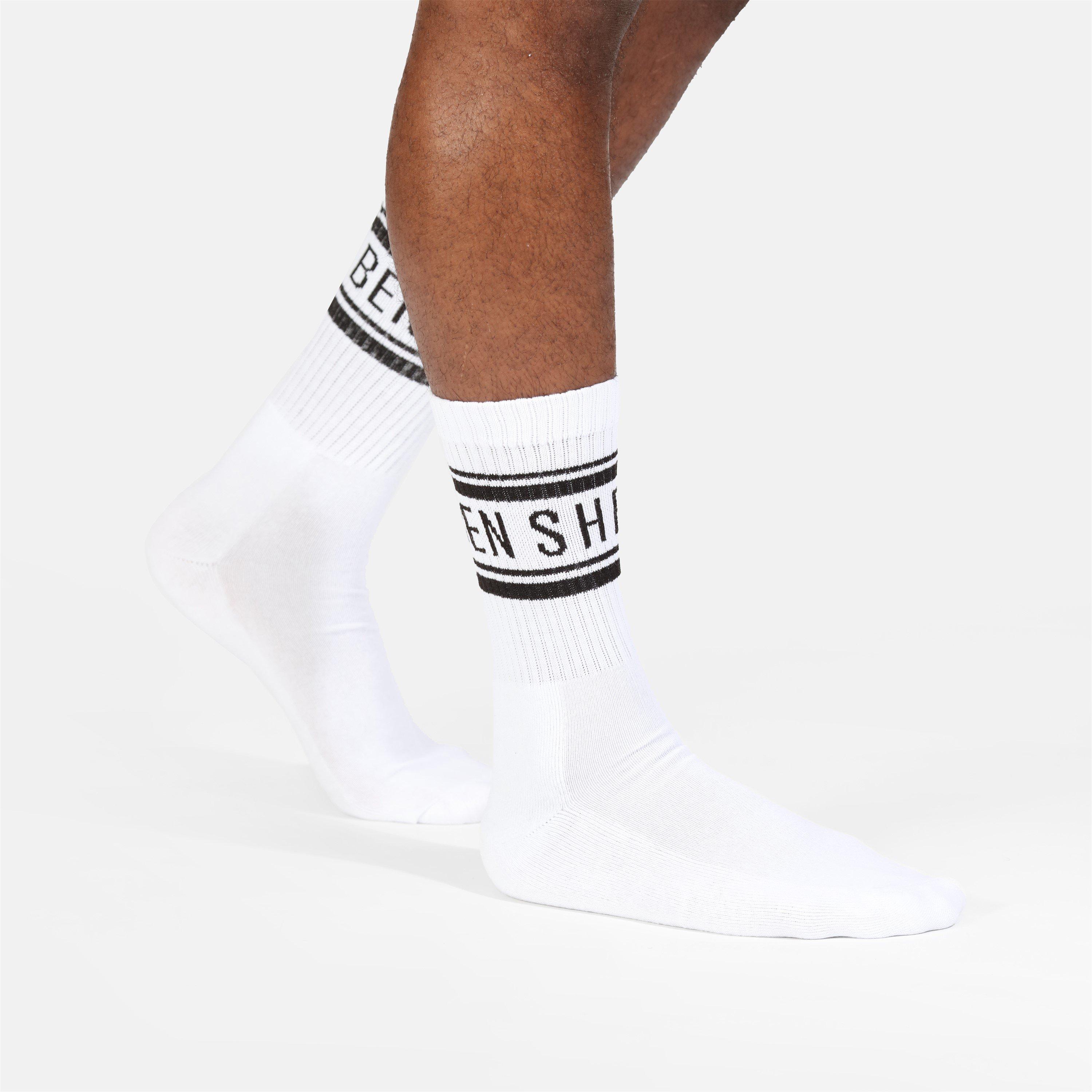 White - Ben Sherman - Mens 3 Pack Sport Socks - 4
