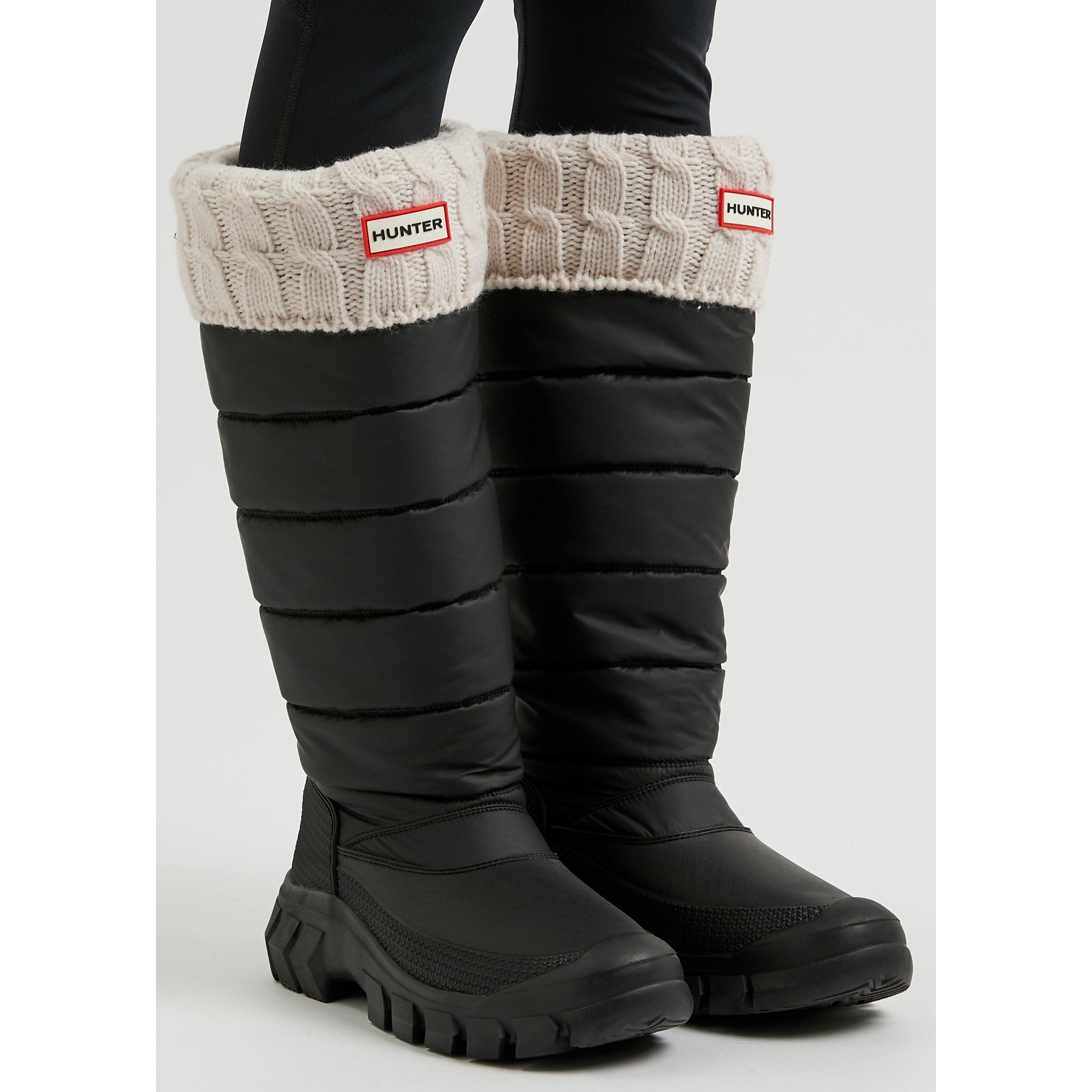 WHITE - Hunter - RECYCLED 6 STITCH CABLE SOCK - 3