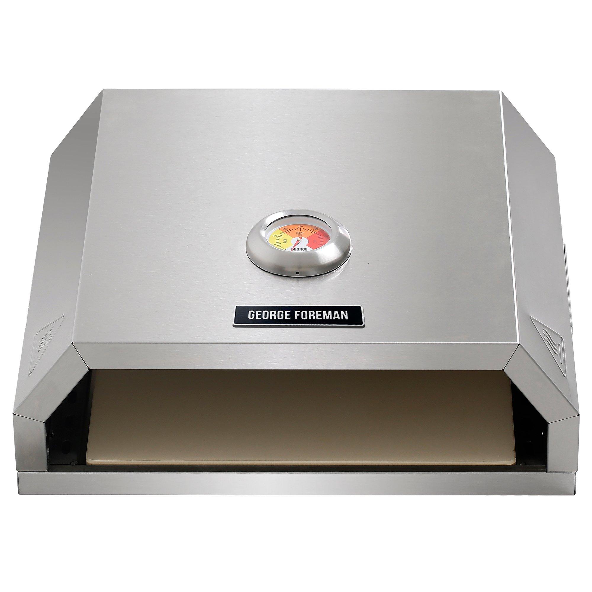 George Foreman  Gfpo1sspc Bbq Grill Top Pizza Oven With Paddle - Stainless Steel