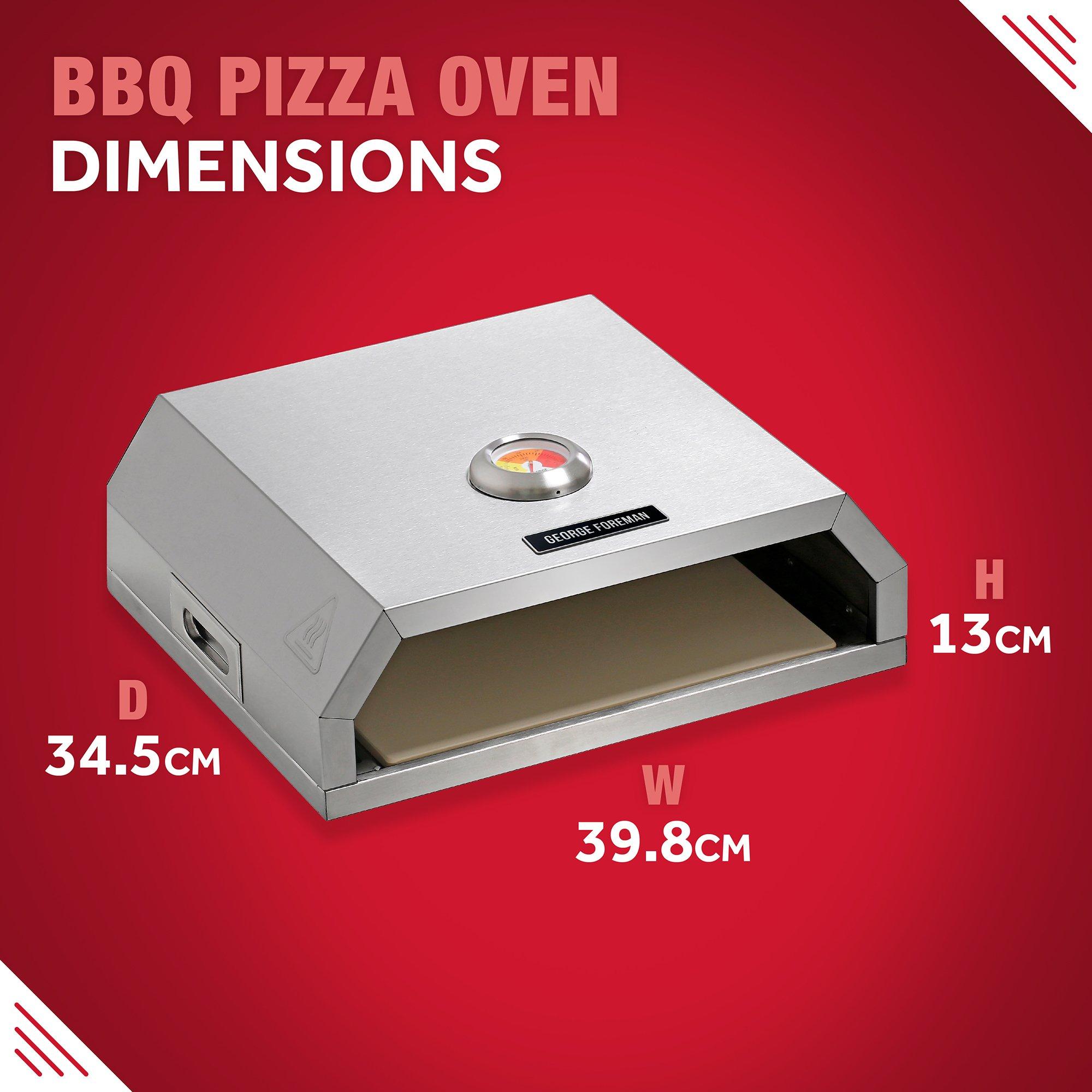 Stainless Steel - George Foreman - GFPO1SSPC BBQ Grill Top Pizza Oven with Paddle - 2