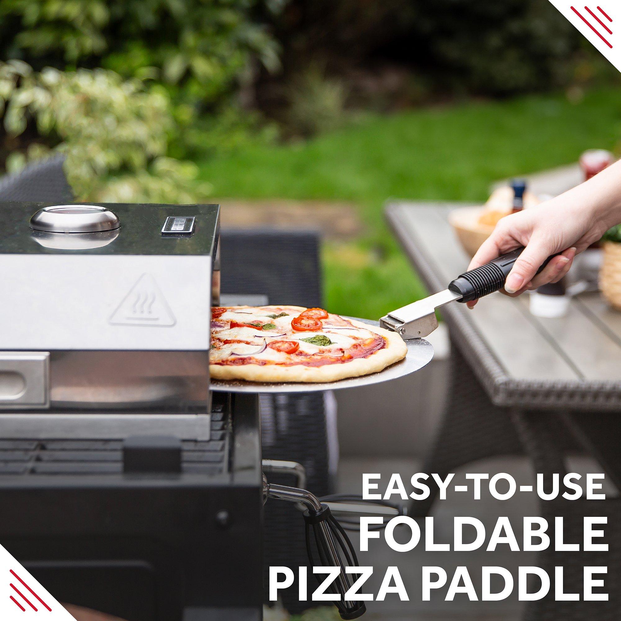 Stainless Steel - George Foreman - GFPO1SSPC BBQ Grill Top Pizza Oven with Paddle - 4