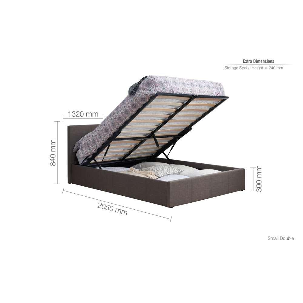 Grey - Birlea - Birlea Berlin Fabric Ottoman In Grey - 12