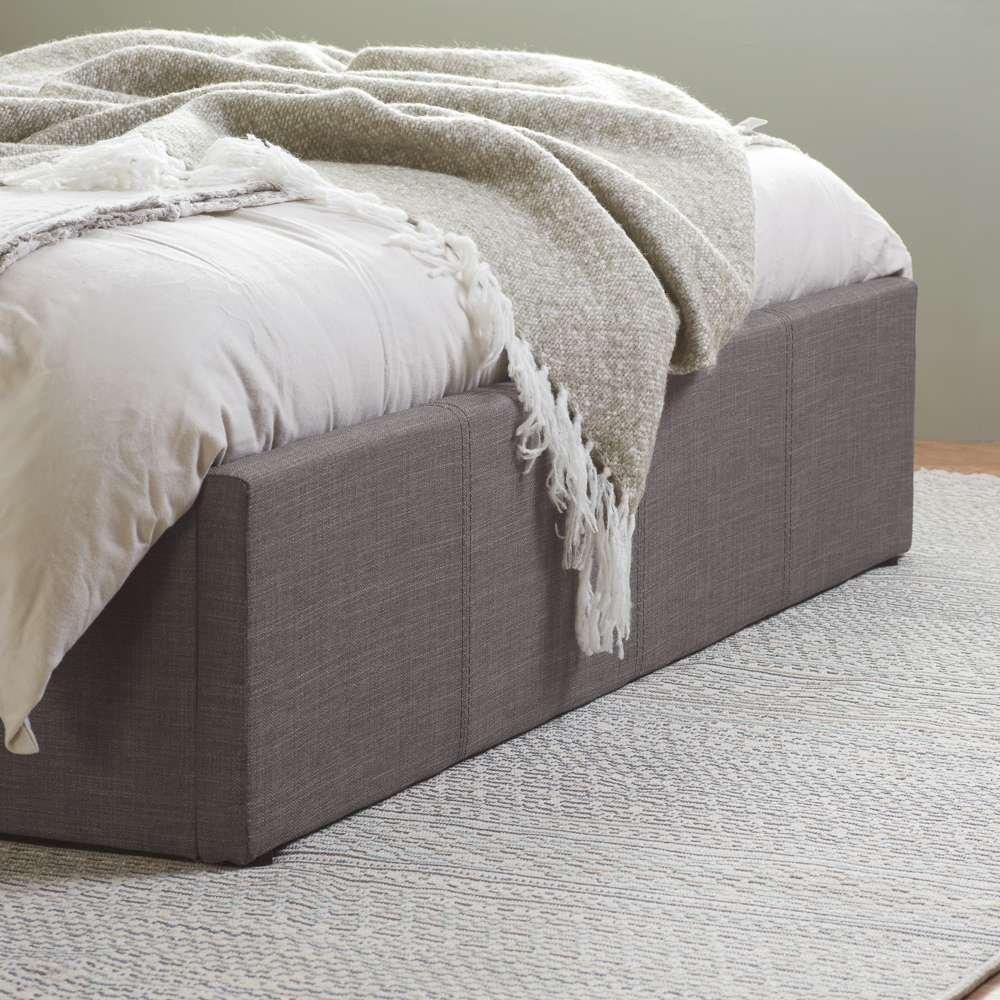 Grey - Birlea - Birlea Berlin Fabric Ottoman In Grey - 6