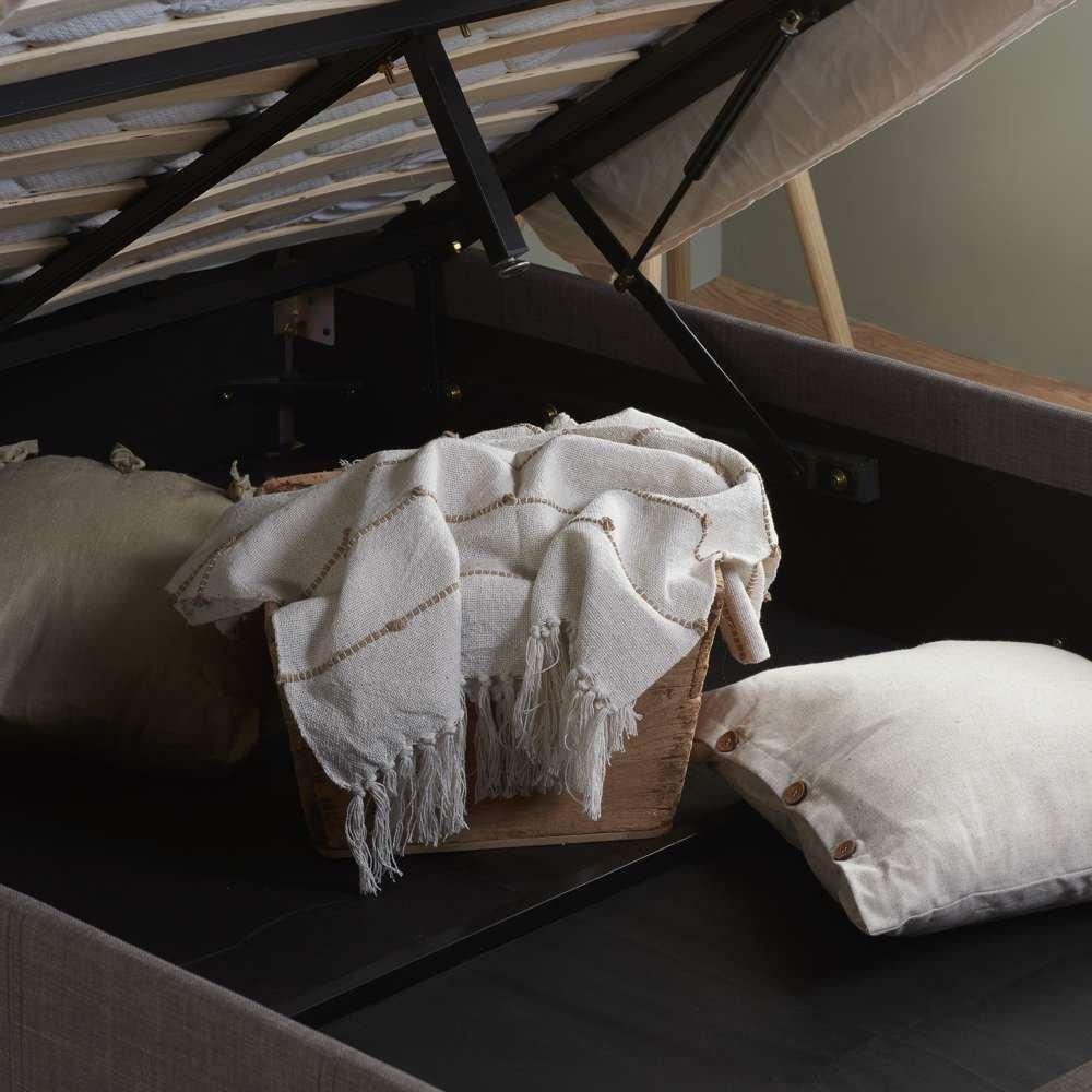 Grey - Birlea - Birlea Berlin Fabric Ottoman In Grey - 7