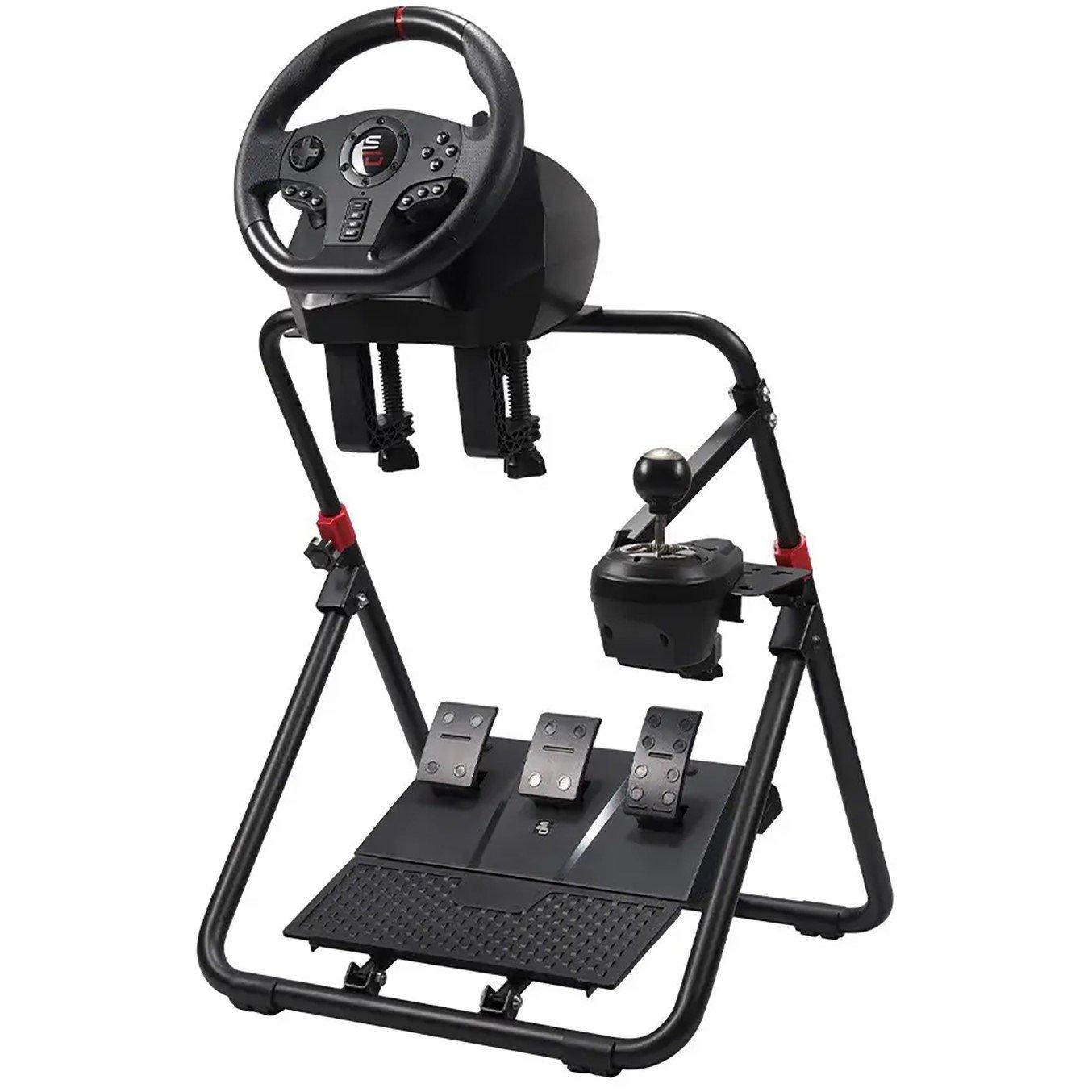 Black - Subsonic - Gaming Racing Stand For Steering Wheels & Pedals - 2