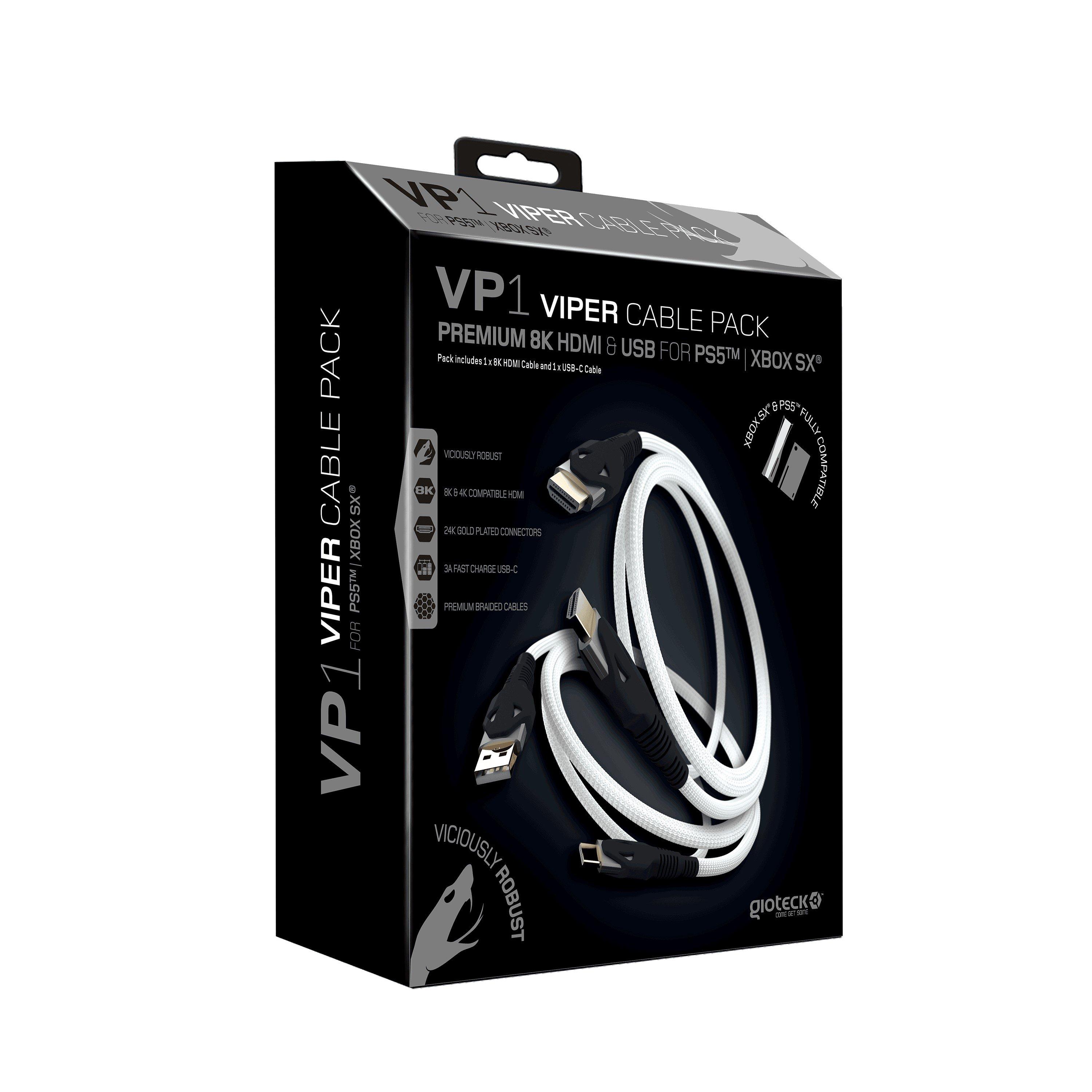 Merchandise - Gioteck - VP-1 Viper Premium Cable Pack - PS5/Xbox Series X - 4
