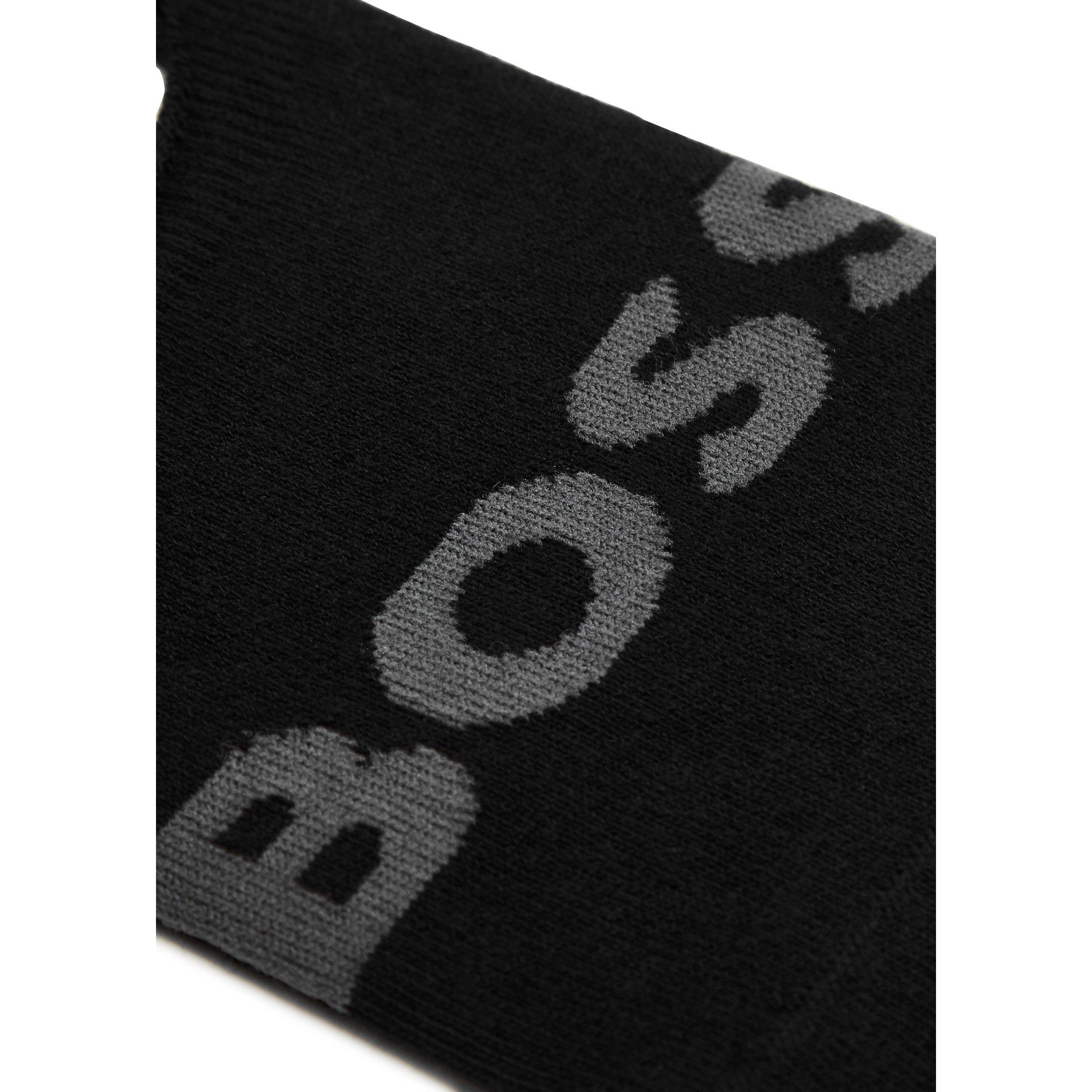 BLACK - Hugo - Men's Logo Cotton Trainer Socks 2 Pack - 2