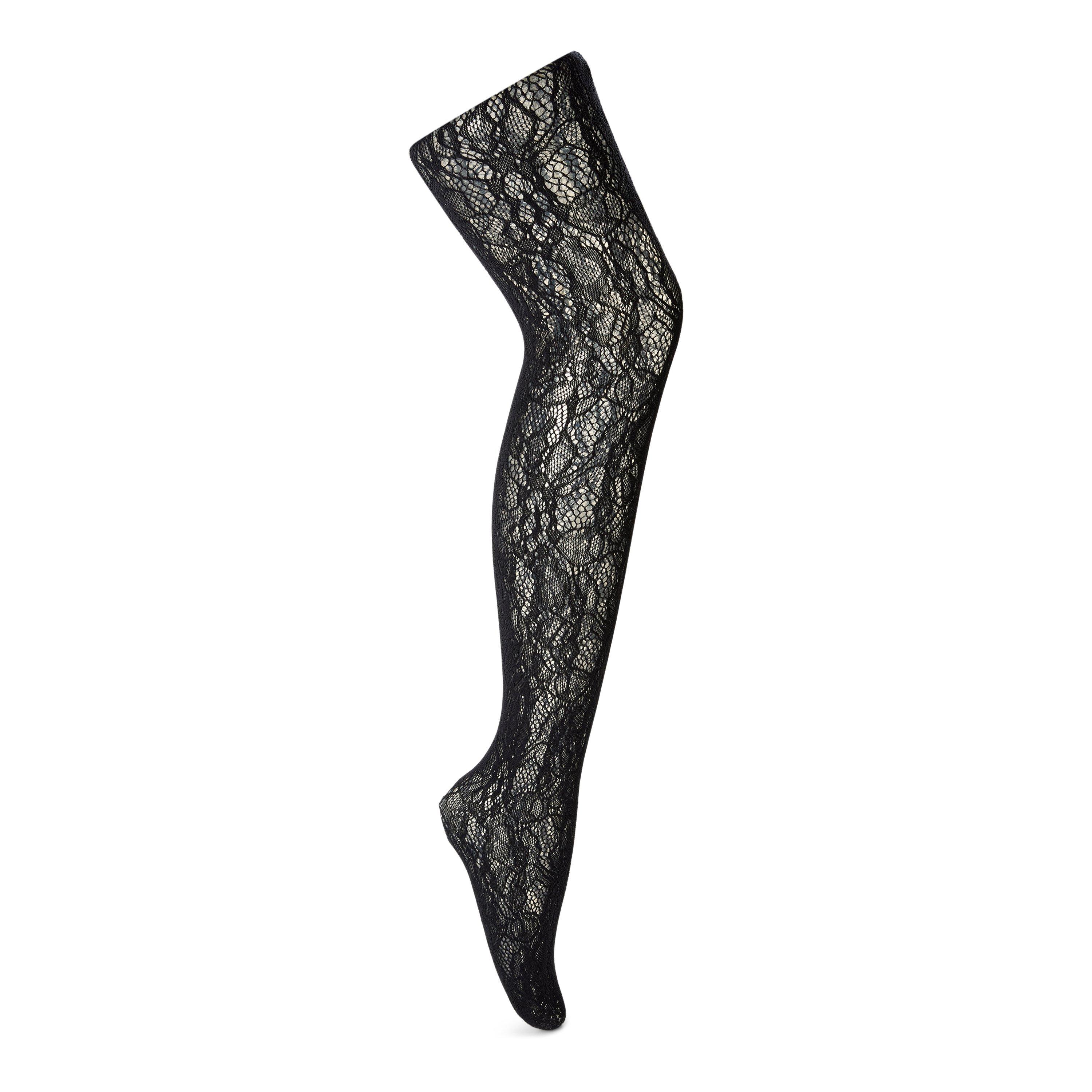 BLACK - Wolford - T FLORAL NET TIGHTS - 1
