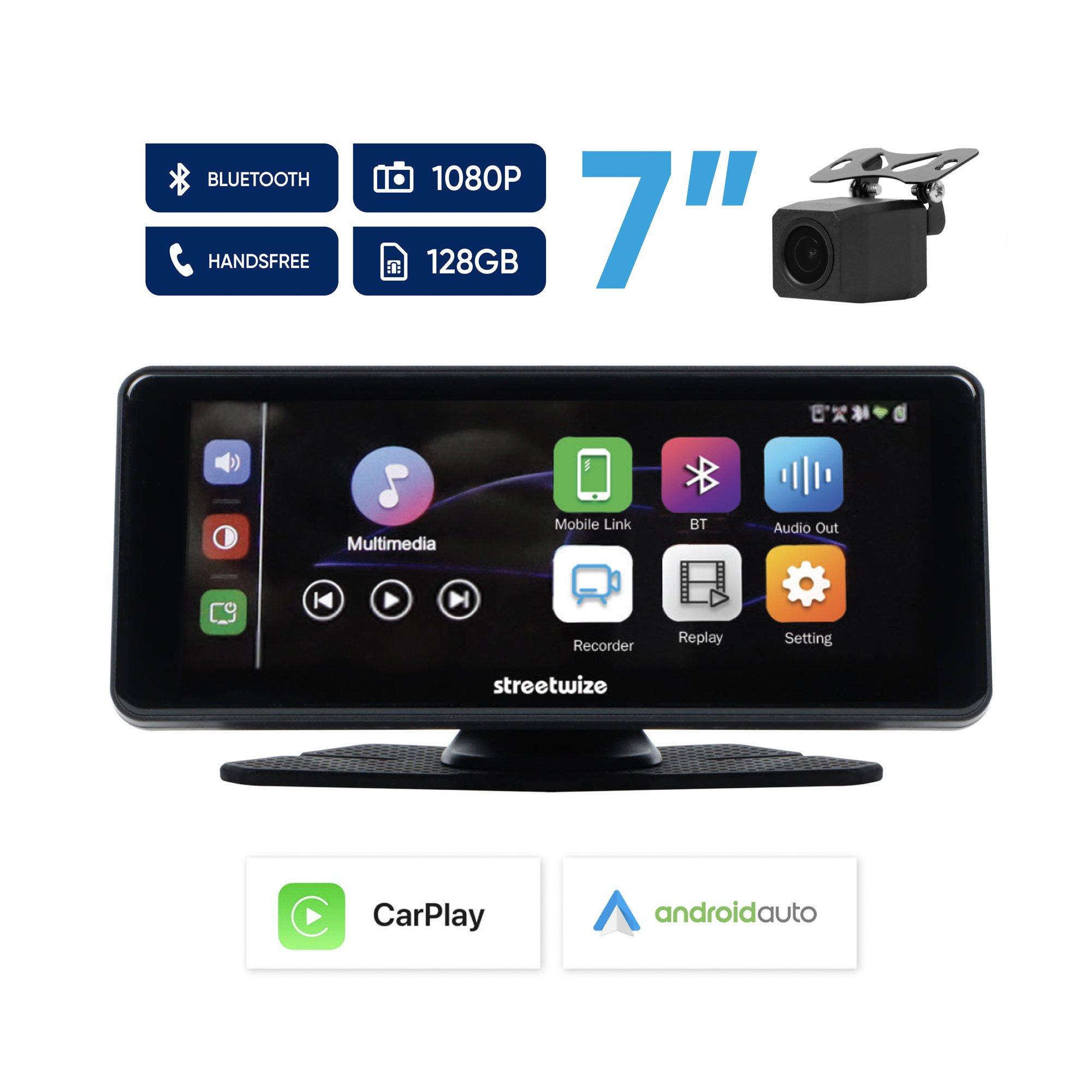 Black - Streetwize - 7 FreePlay Car Display Unit with Rear Camera - 2