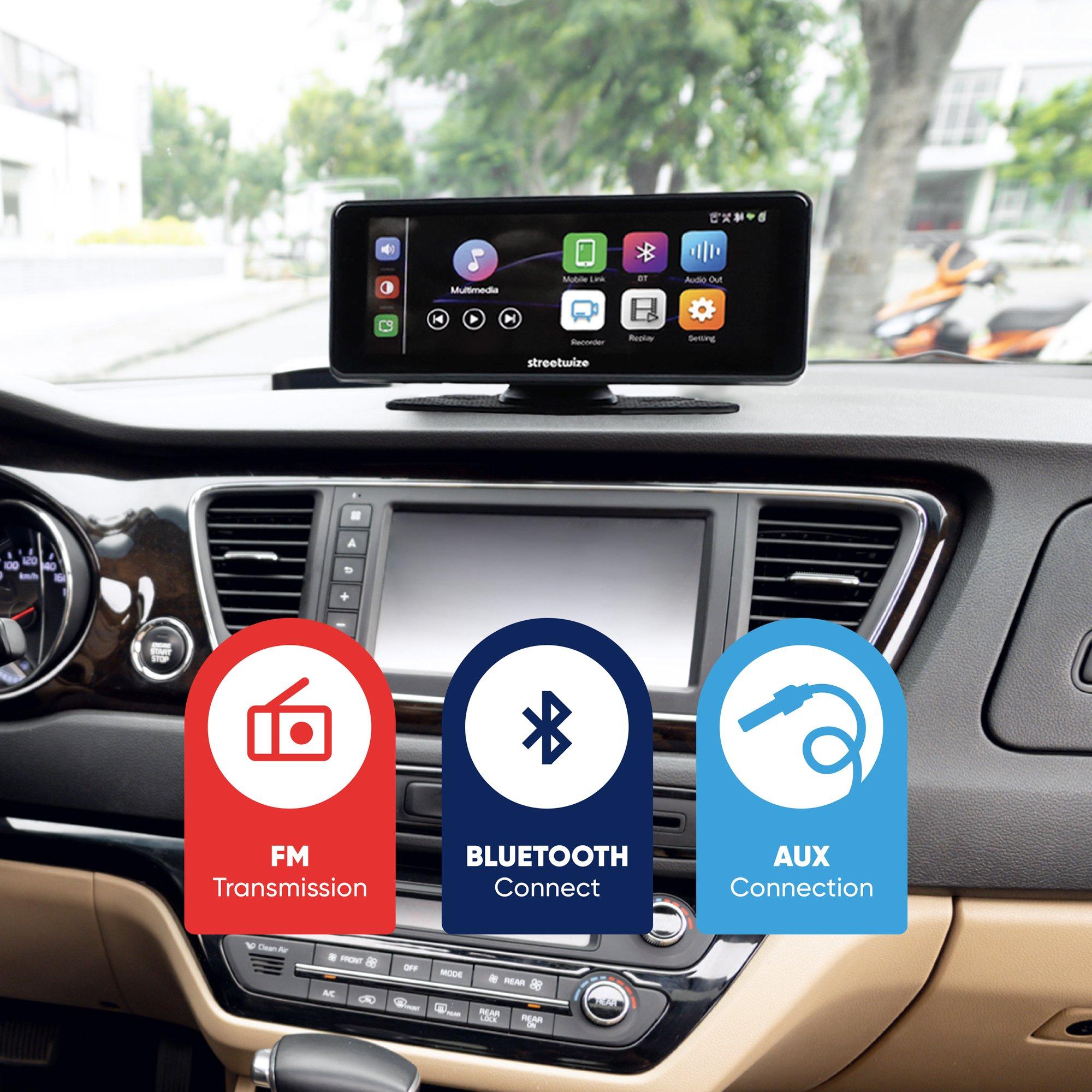 Black - Streetwize - 7 FreePlay Car Display Unit with Rear Camera - 4